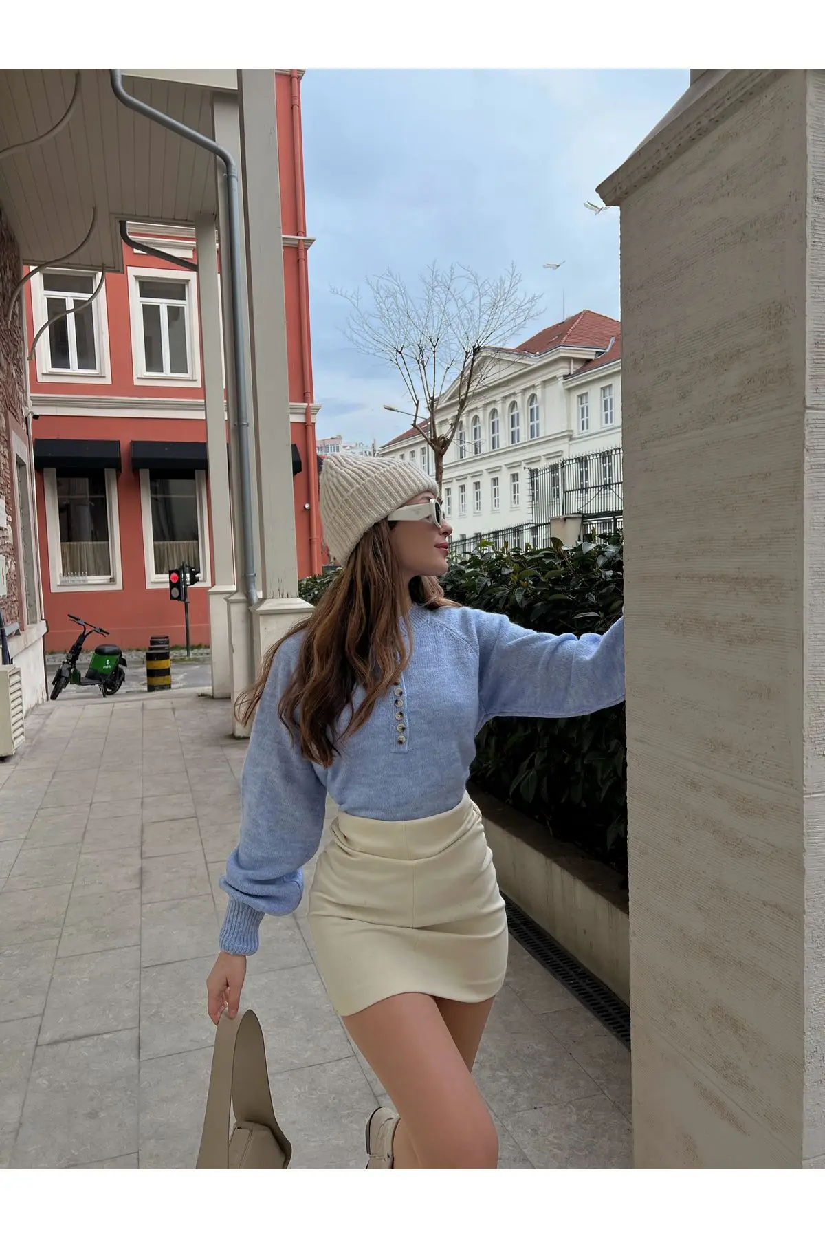 Kadın Yakası Ilikli Balıkçı Yaka Triko Kazak
