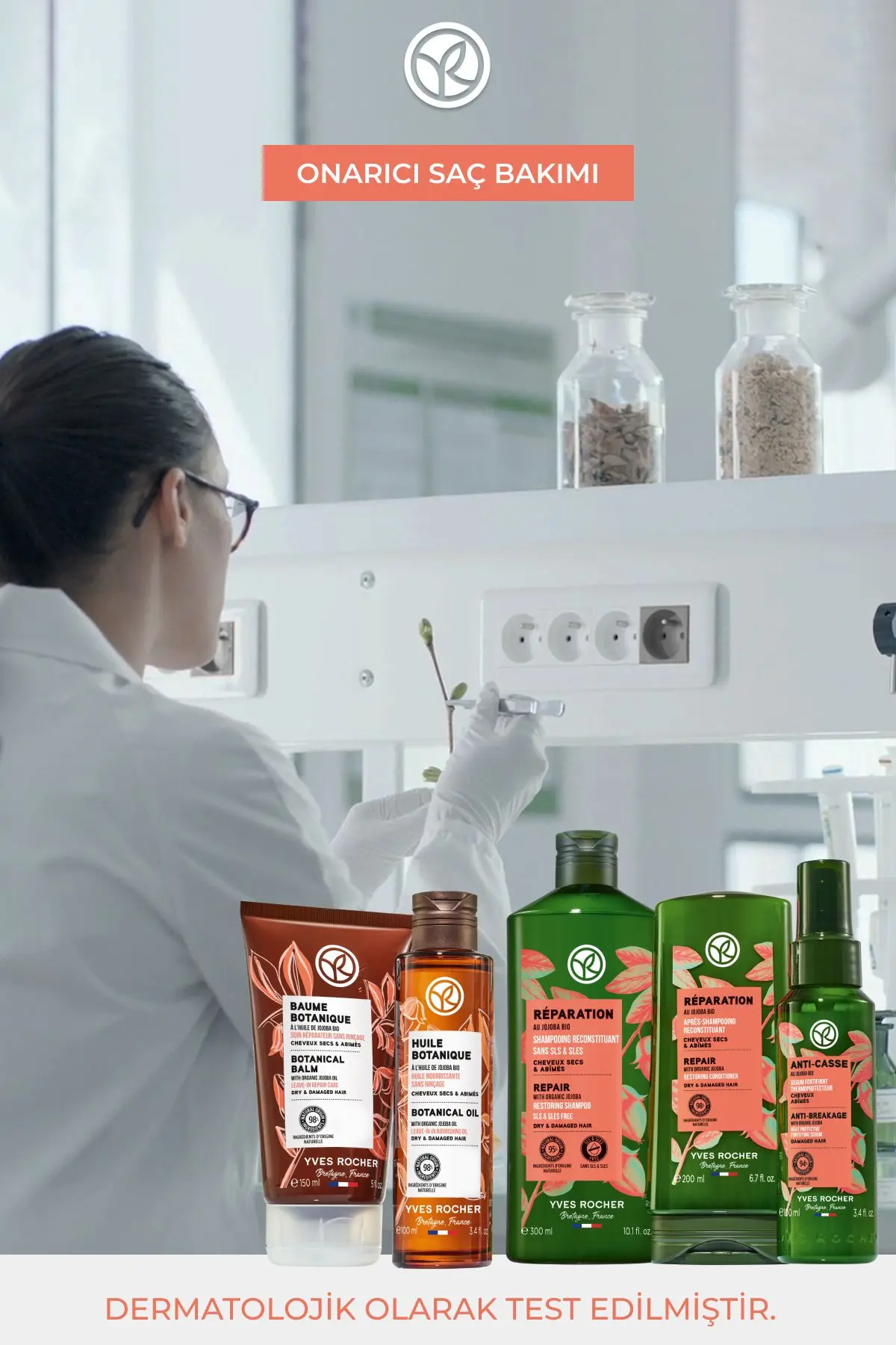 Yıpranmış Saçlar İçin (Reparation) Onarıcı Prebiyotik Şampuan -  Tuzsuz & Vegan-300 ml