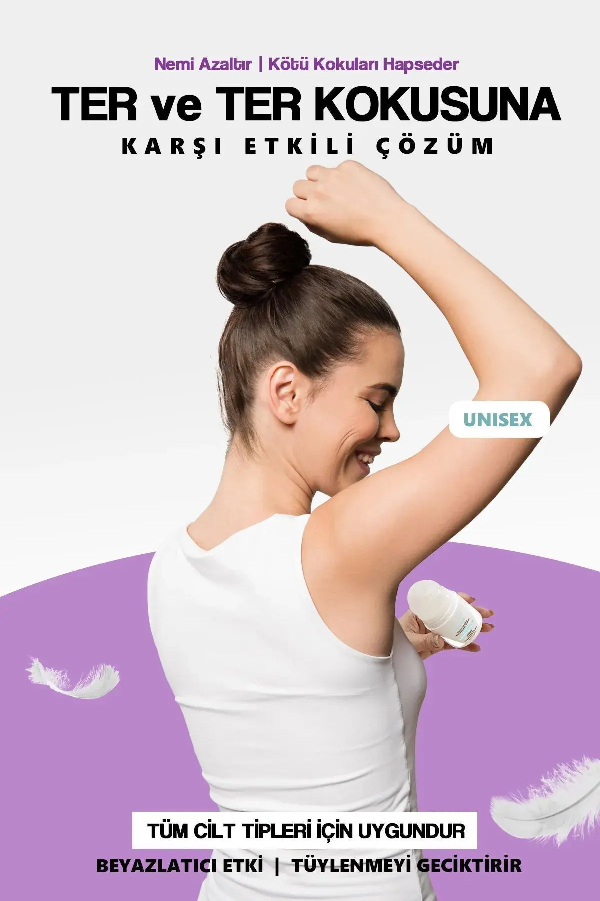 Koltuk Altı, El, Ayak Terleme Antiperspirant Beyazlatıcı Etkili Unisex Roll-on 50 ml