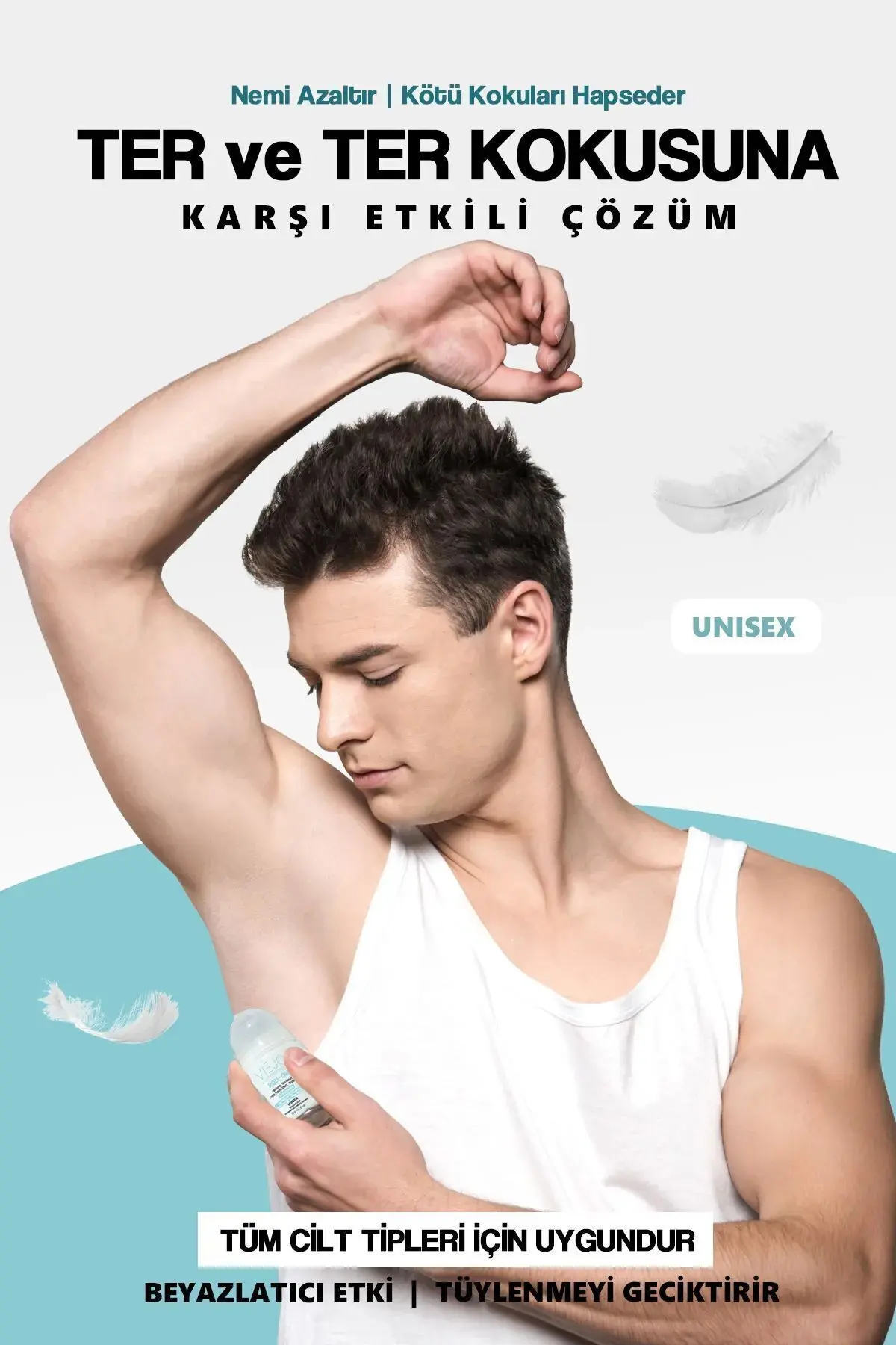 Koltuk Altı, El, Ayak Terleme Antiperspirant Beyazlatıcı Etkili Unisex Roll-on 50 ml
