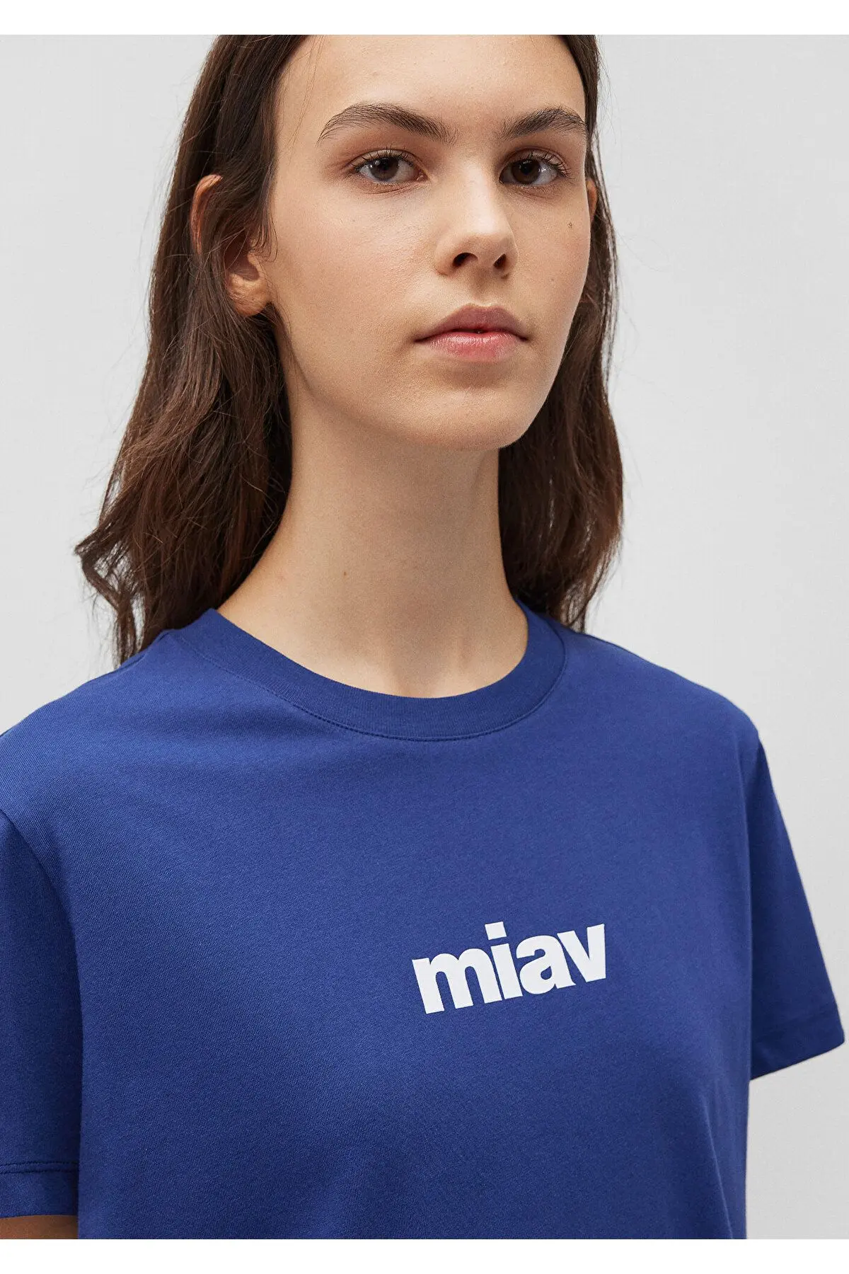 Miav Baskılı Lacivert Tişört Regular Fit / Normal Kesim 1610622-70722