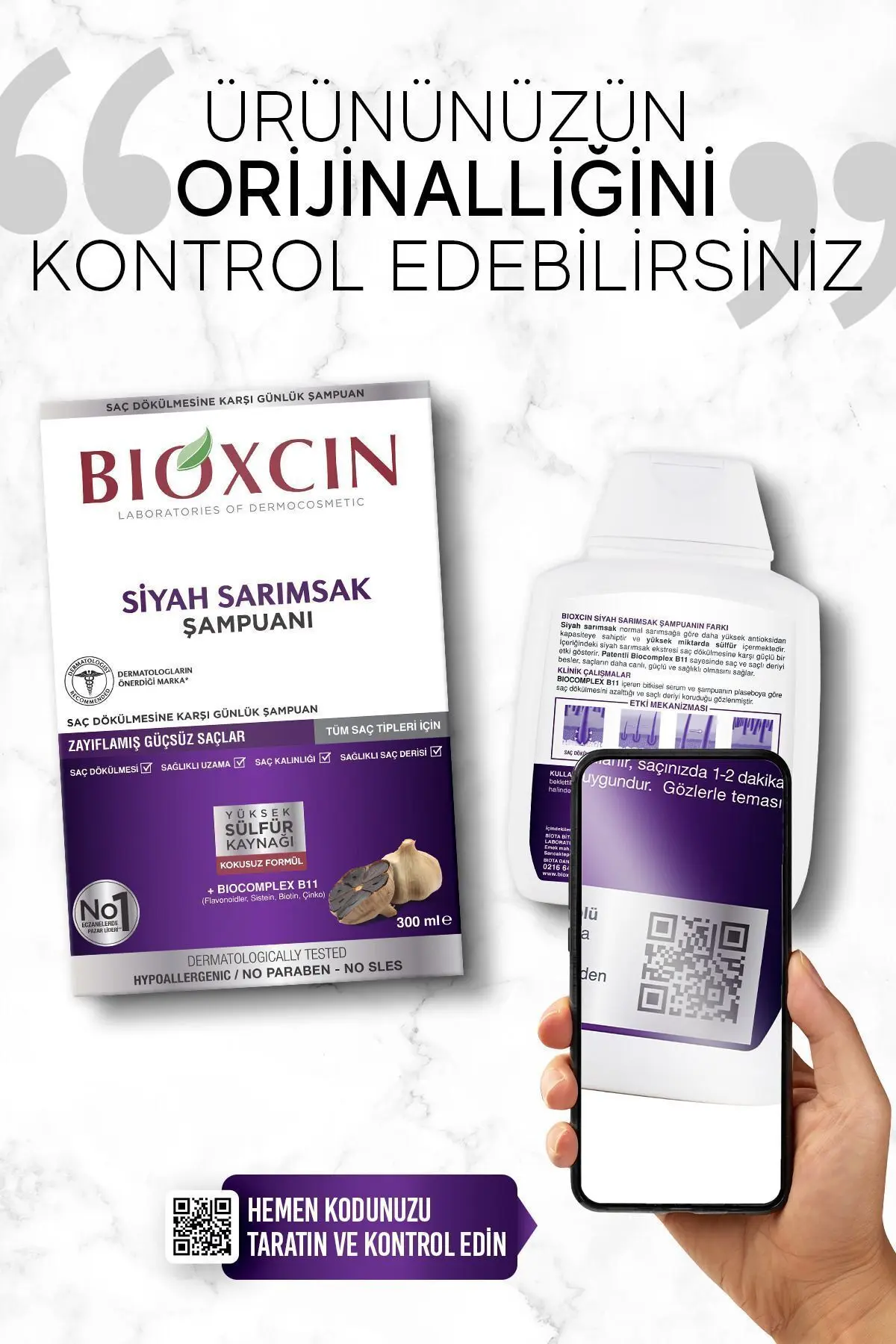 Siyah Sarımsak Şampuanı 3 al 2 Öde 3x300 Ml - Yıpranmış Seyrek Dökülen Saçlar