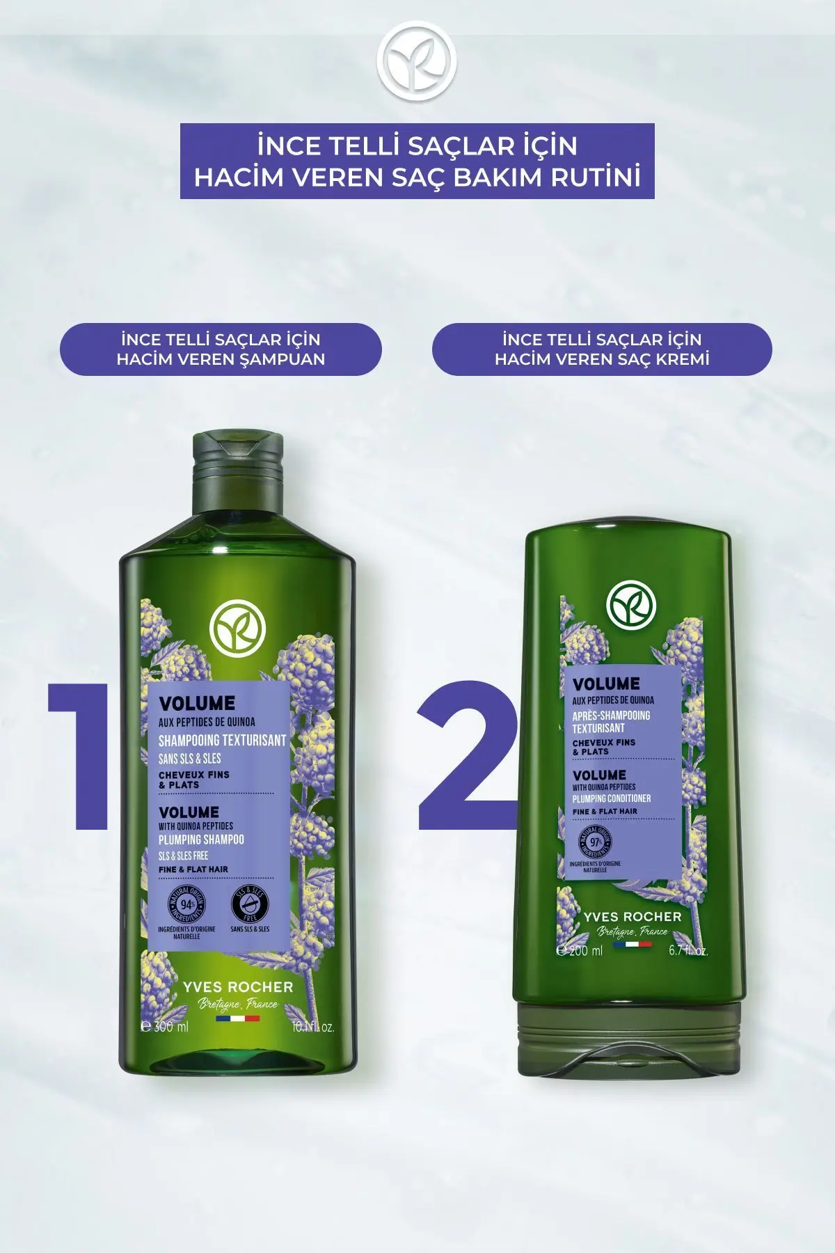 İnce Telli Saçlar İçin (Volume) Hacim Veren Şampuan -  Vegan-300 ml
