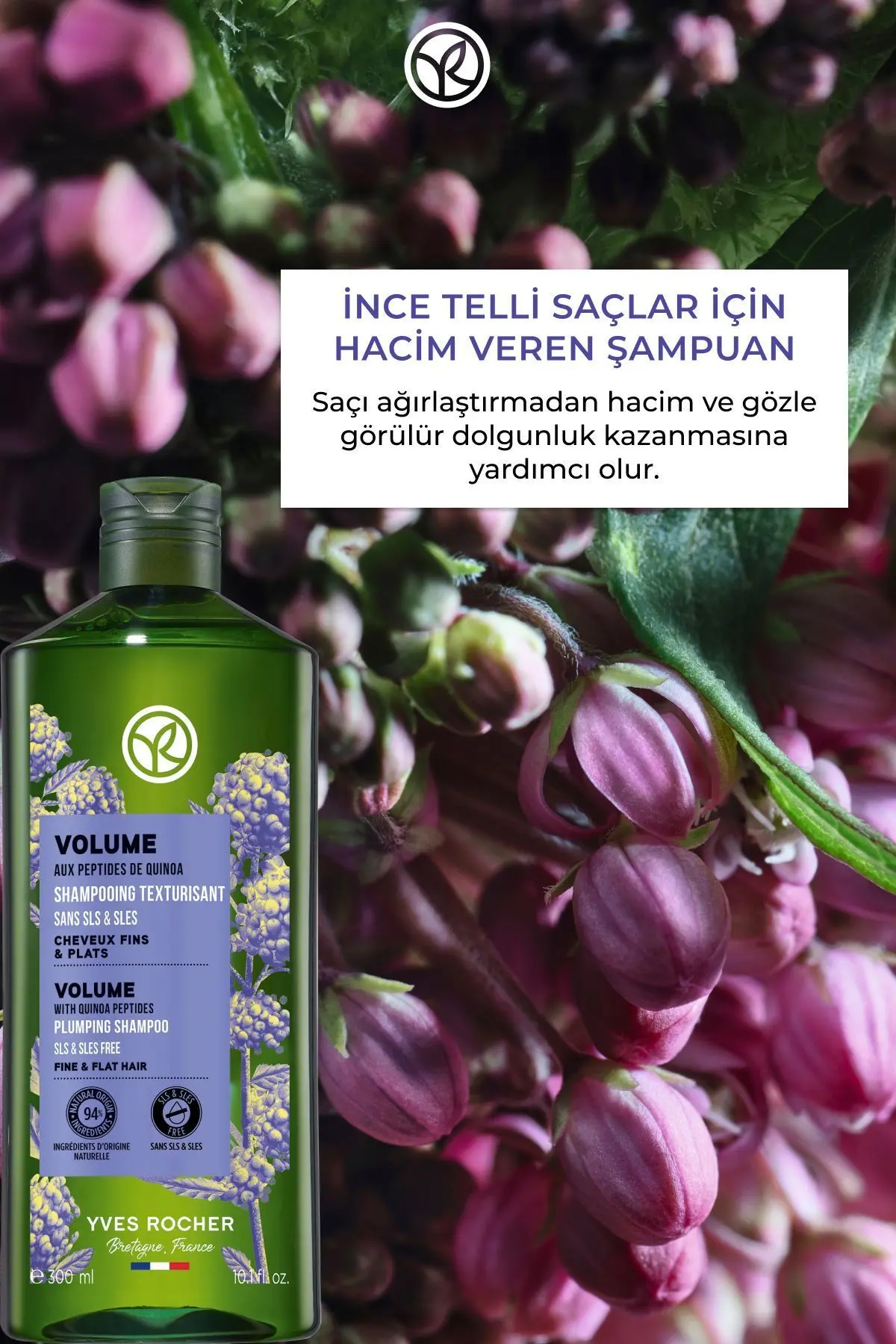 İnce Telli Saçlar İçin (Volume) Hacim Veren Şampuan -  Vegan-300 ml