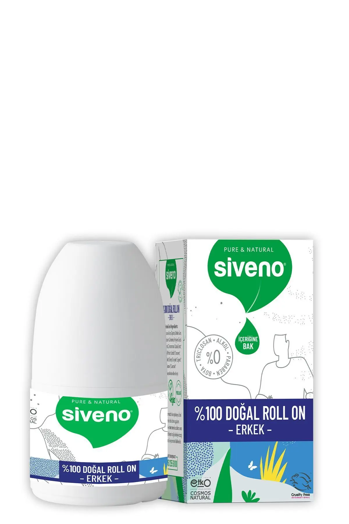 %100 Doğal Roll-on Erkek Deodorant Ter Kokusu Önleyici Bitkisel Leke Bırakmayan Vegan 50 ml