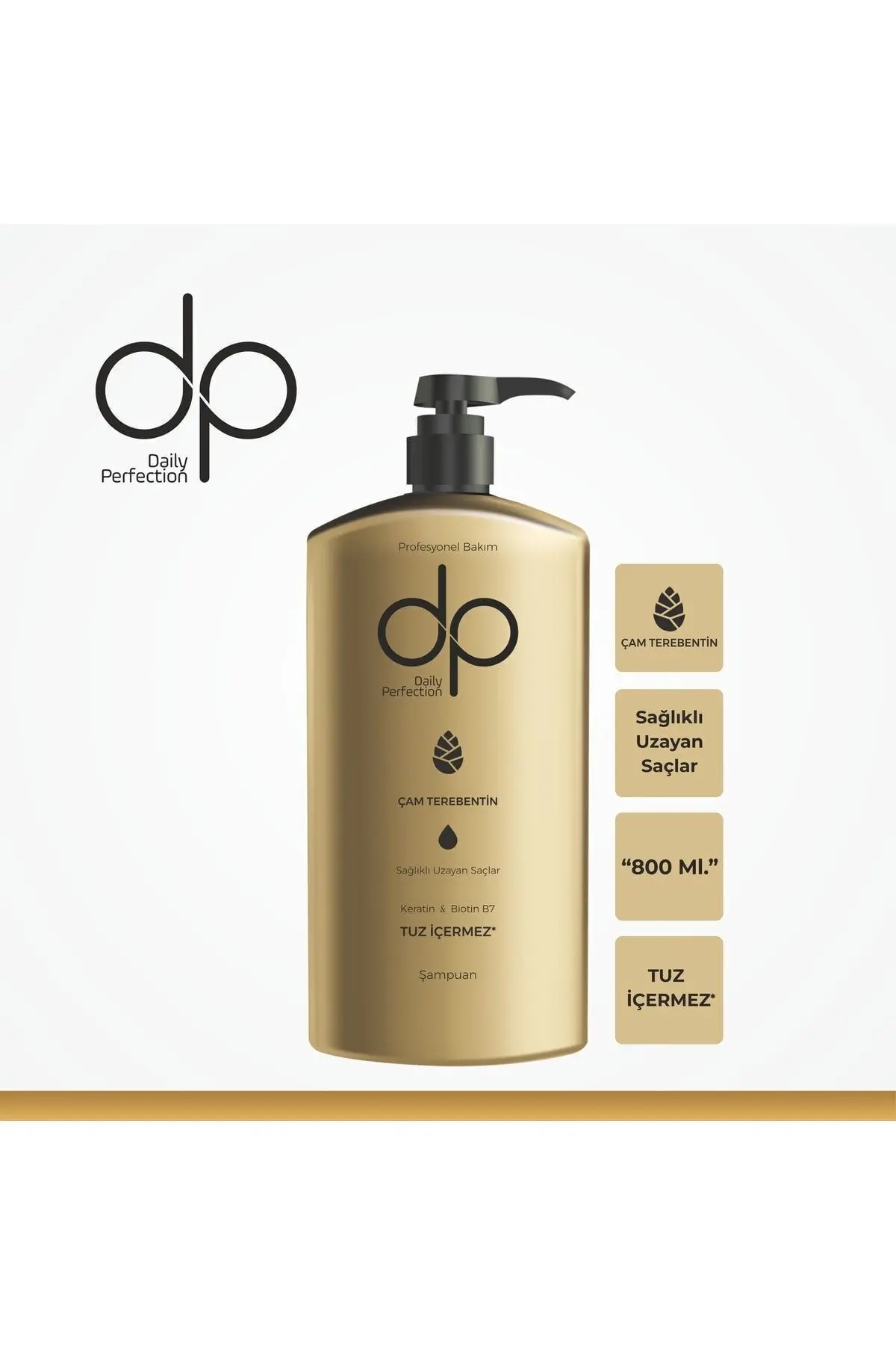 dp Daily Perfection Tuzsuz Şampuan Çam Terebentin 800 ml
