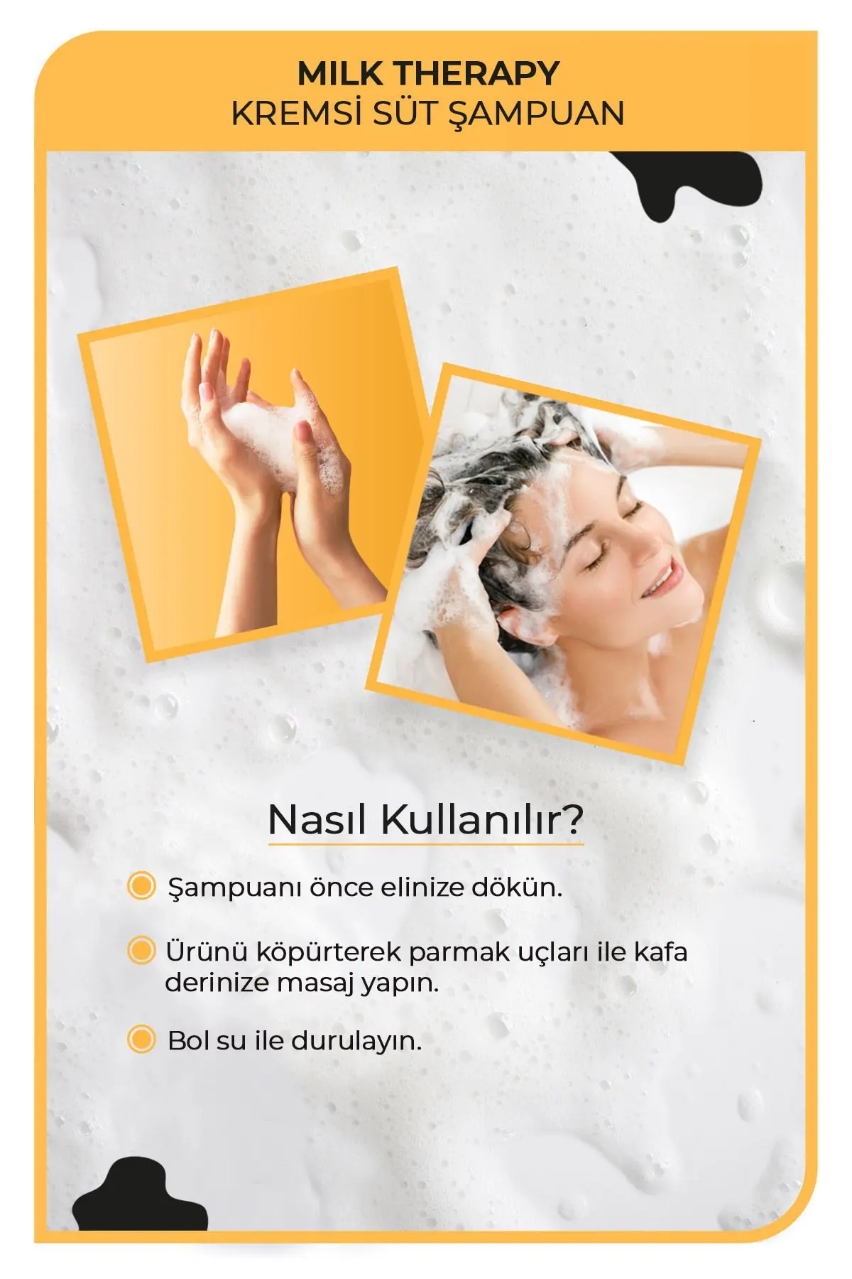 Milk Therapy Şampuan 1000 ml - Süt Proteinli, Onarıcı, Besleyici Etki
