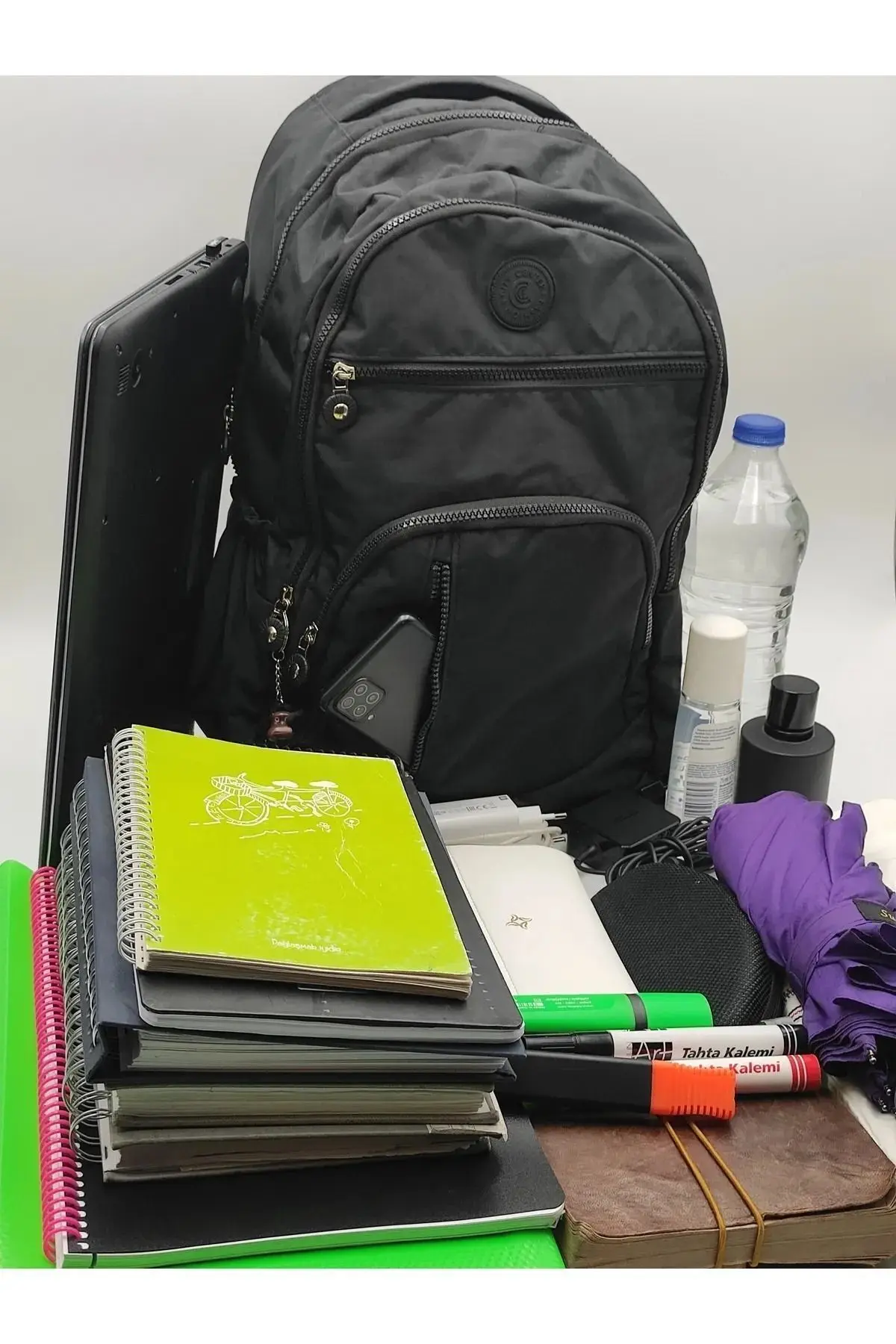 Unisex Okul Sırt Çantası Krinkıl Su Geçirmez Kumaş Büyük Boy Ortaokul Lise Üniversite cty-lbn-301