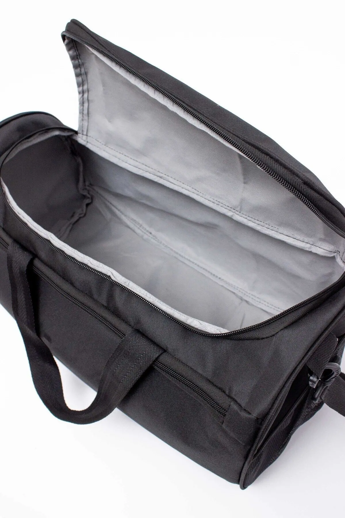 Siyah Önü Cepli Ayakkabı Bölmeli Geniş Bavul Seyahat Gym Fitness El ve Spor Çantası