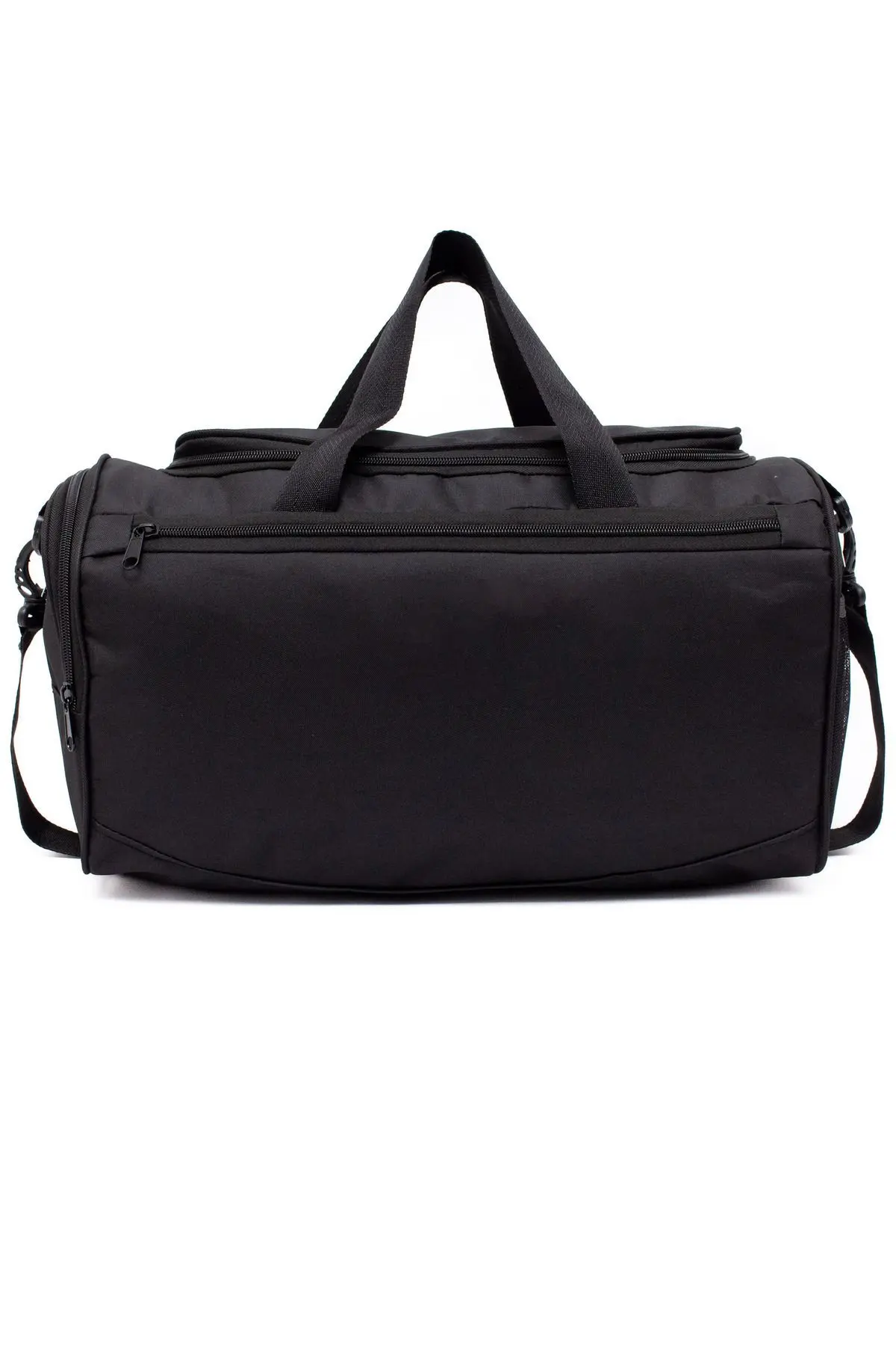 Siyah Önü Cepli Ayakkabı Bölmeli Geniş Bavul Seyahat Gym Fitness El ve Spor Çantası