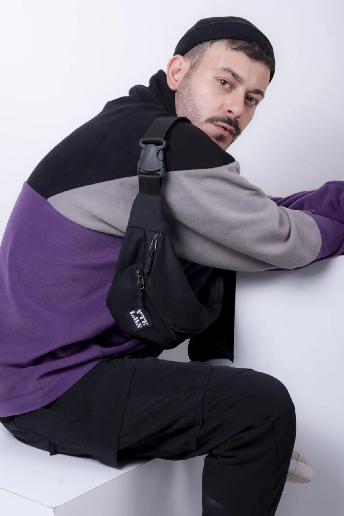 Unisex Siyah Renkli Omuz Ve Bel Çantası