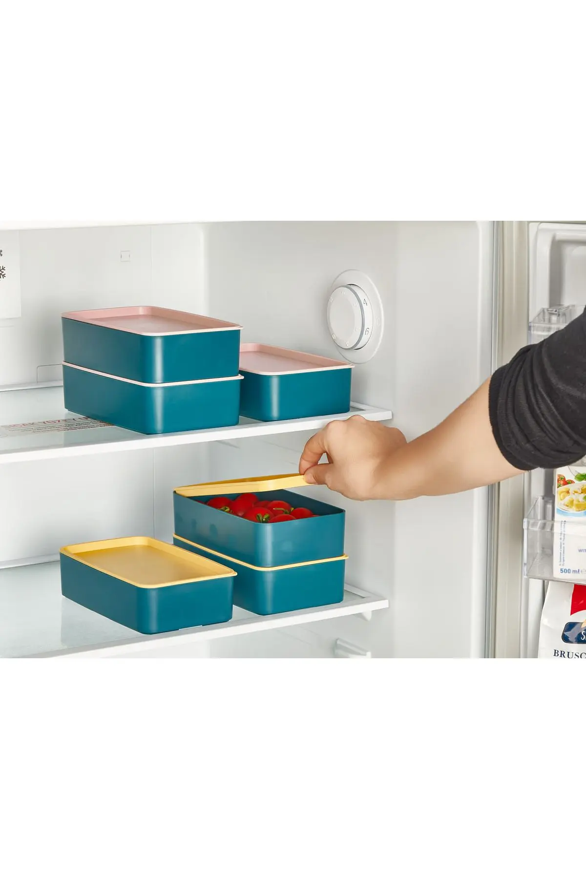 2 Katlı Çatal Kaşıklı Ayarlanabilir Bölme Beslenme Kabı Pembe Kapak