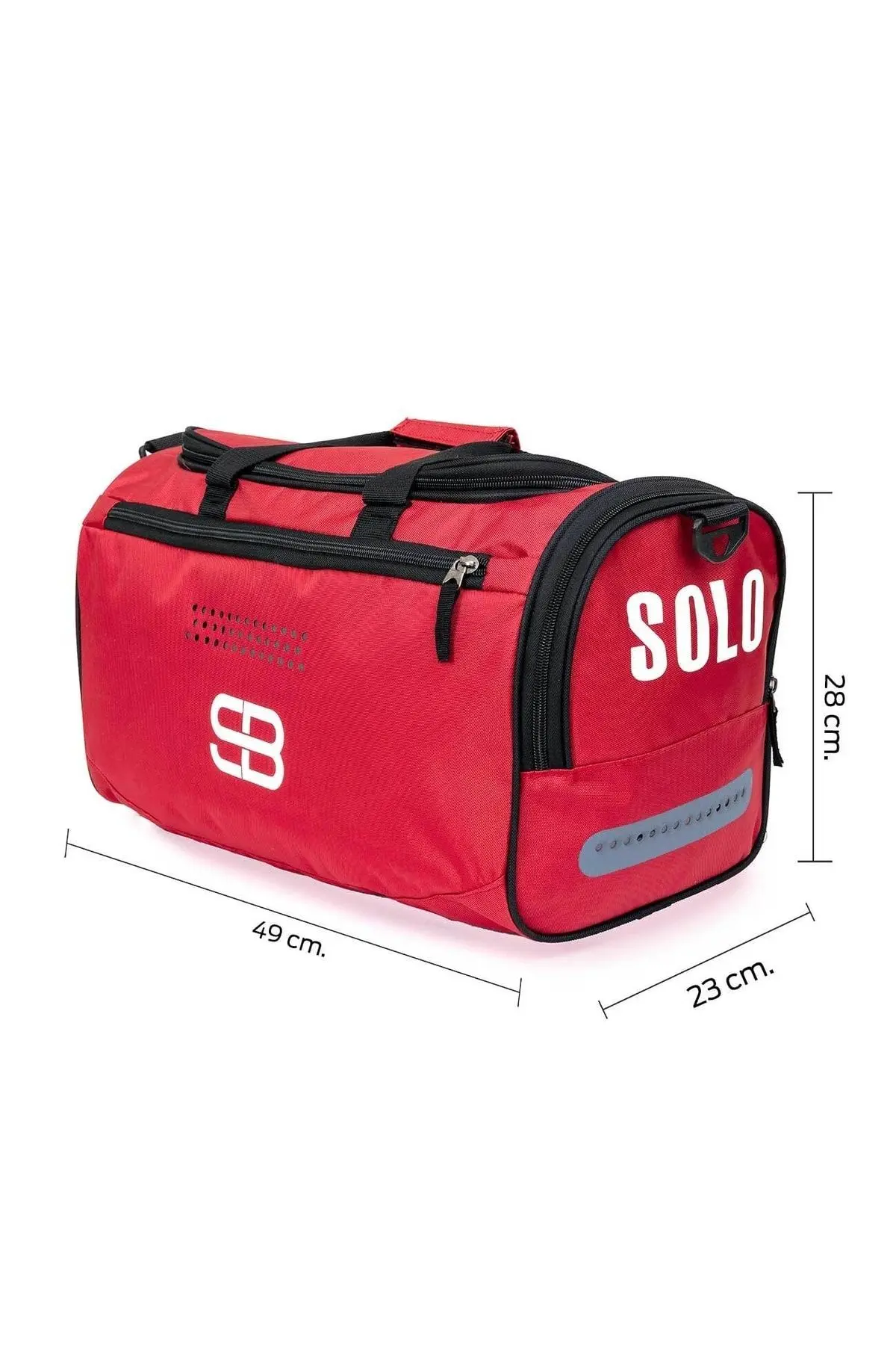 Ayakkabı Gözlü Orta Boy Unisex Kırmızı Spor Fitness Ve Seyahat Çantası