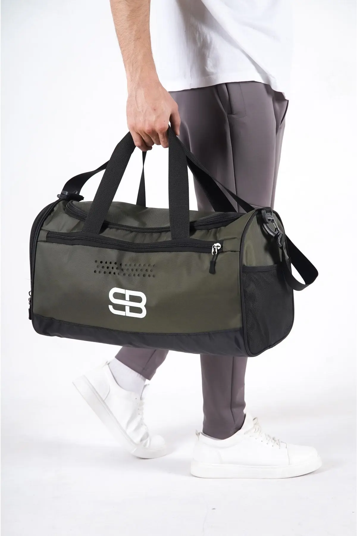 Solo Bag Haki Ayakkabı Gözlü Unisex Orta Boy Spor Fitness Ve Seyahat Çantası