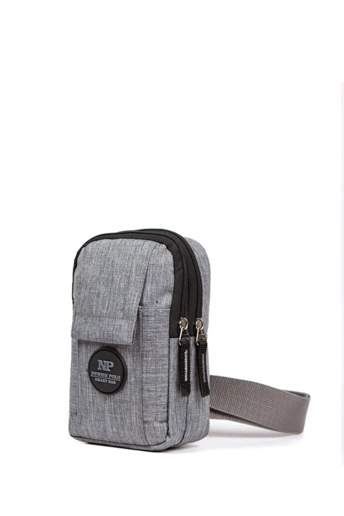 Newish Polo Keten Çapraz Telefon Bölmeli Çapraz Omuz Çantası