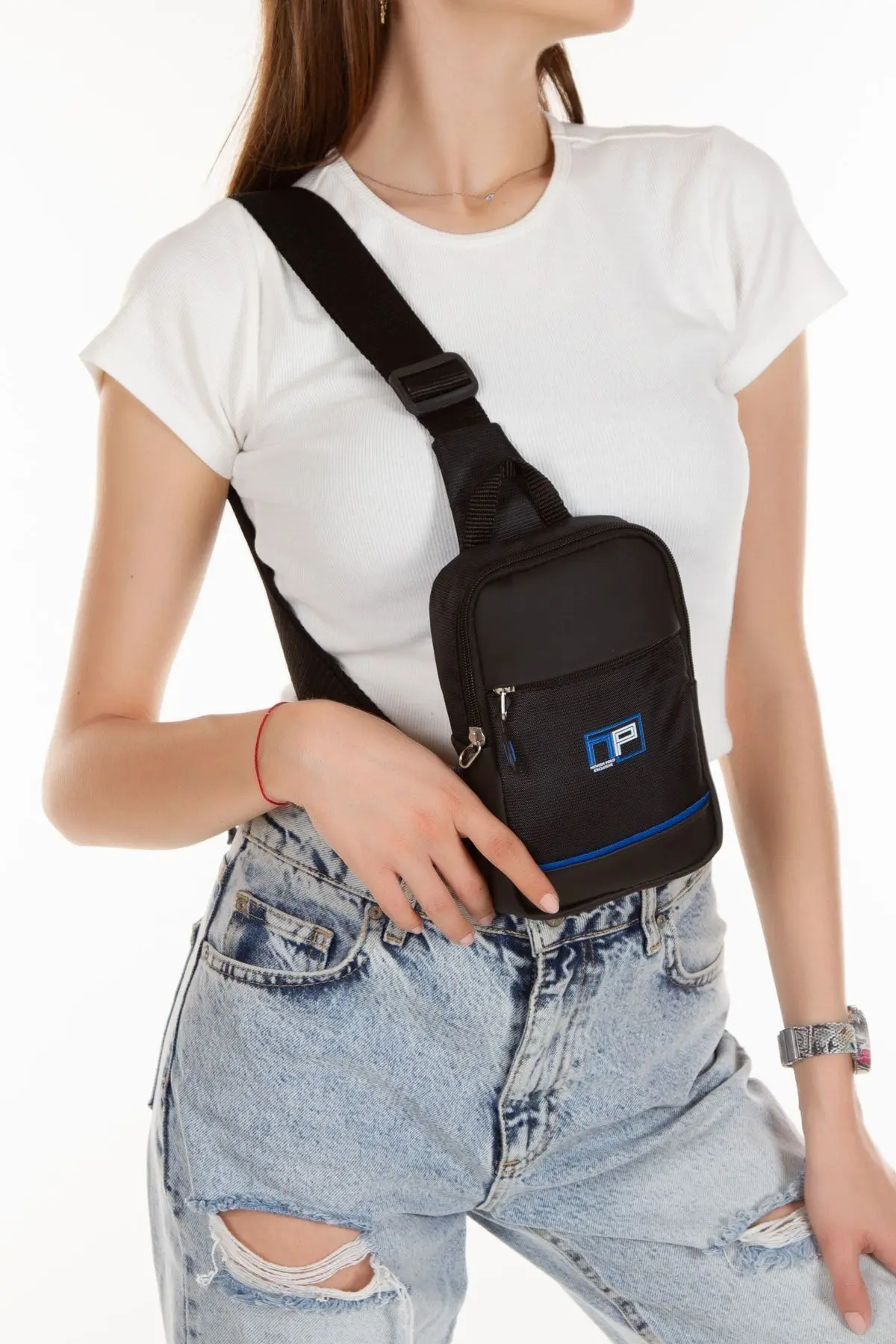Unisex Impertex Kumaş Telefon Bölmeli Bel Ve Çapraz Omuz Çanta Göğüs Seyahet Günlük Bodybag