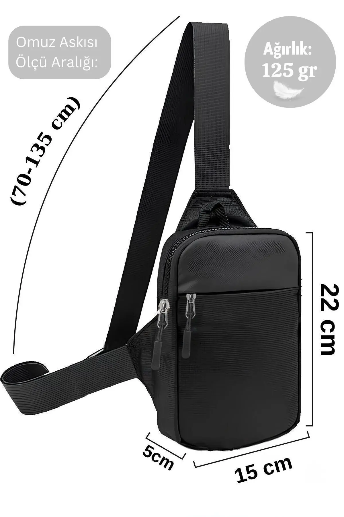 Unisex Impertex Kumaş Telefon Bölmeli Bel Ve Çapraz Omuz Çanta Göğüs Seyahet Günlük Bodybag