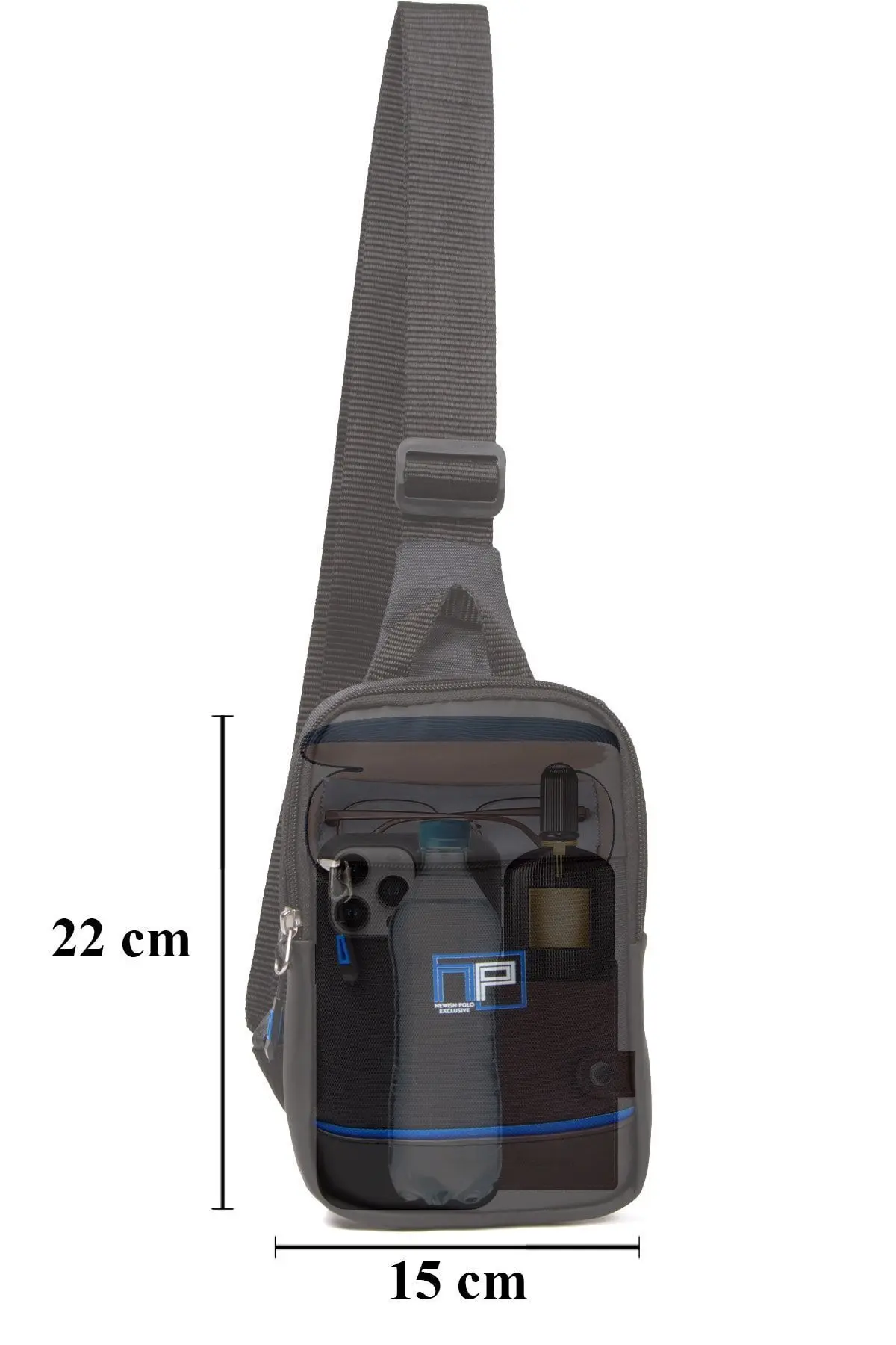 Unisex Impertex Kumaş Telefon Bölmeli Bel Ve Çapraz Omuz Çanta Göğüs Seyahet Günlük Bodybag