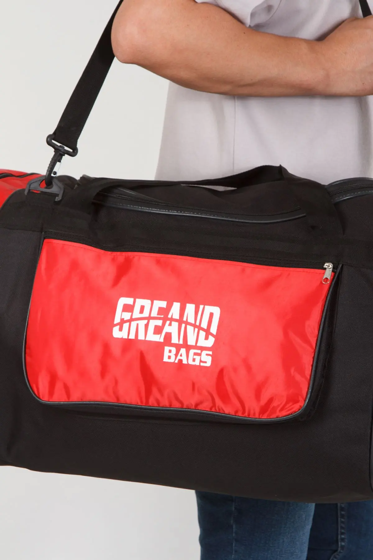 Unisex Kırmızı Valiz Çanta 4 Bölmeli Çanta Spor Çantası Seyahat Çantası El Ve Omuz Çantası