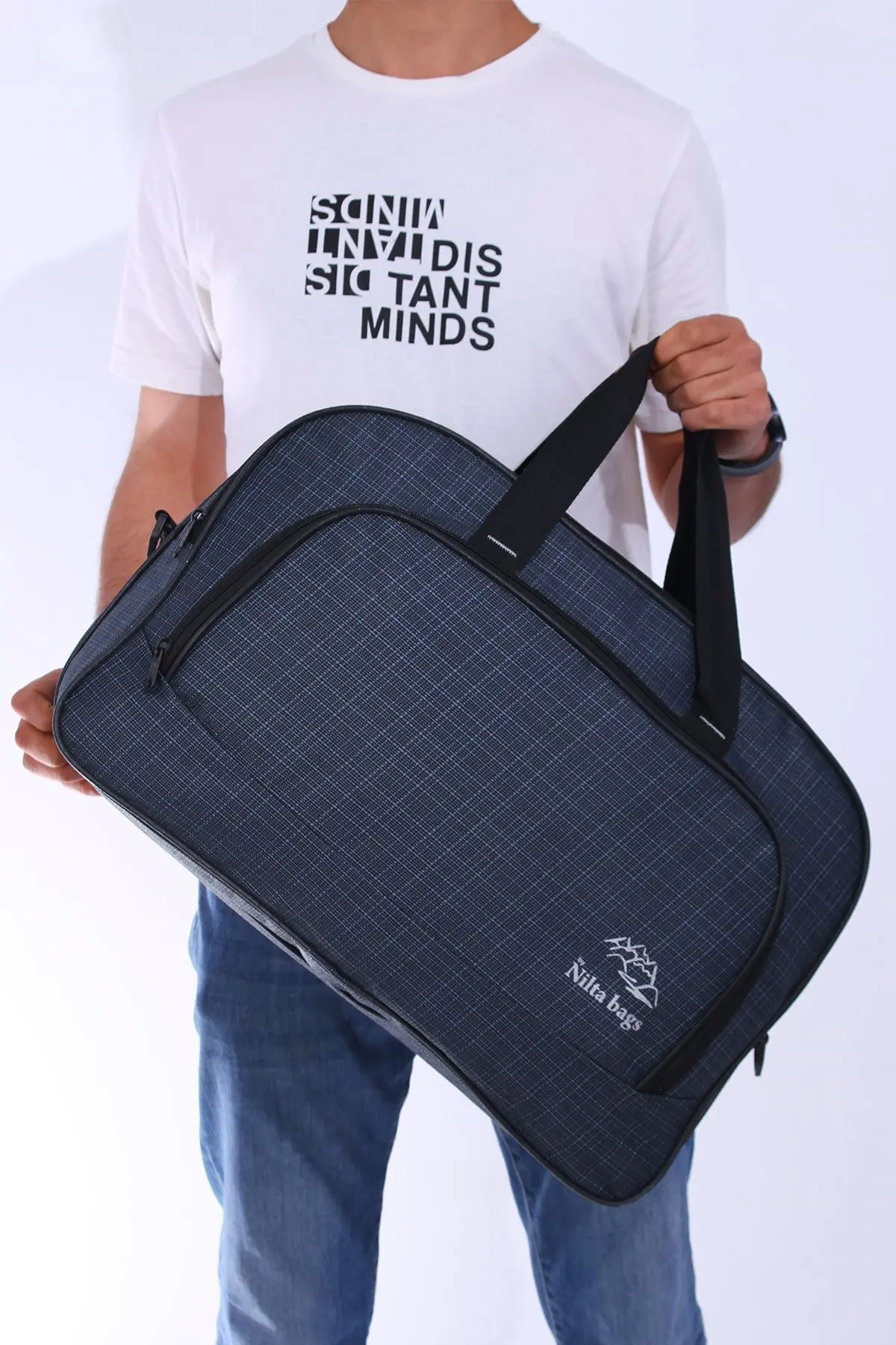 Nil-01 Unısex Havlu Kumaş Hostes Valiz Seyahat Tatil Spor Hastane Çok Gözlü El Ve Omuz Çantası Kabin