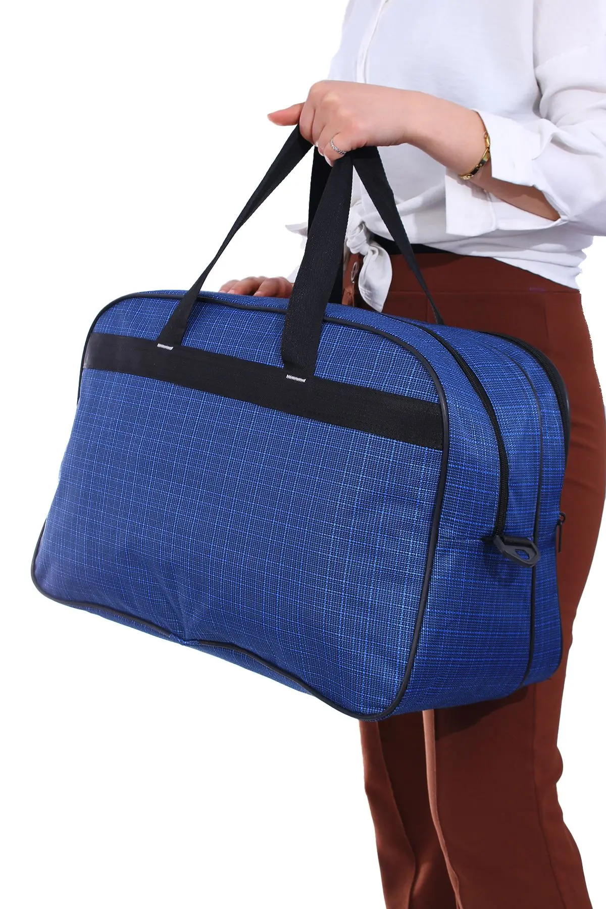 Nil-01 Unısex Havlu Kumaş Hostes Valiz Seyahat Tatil Spor Hastane Çok Gözlü El Ve Omuz Çantası Kabin