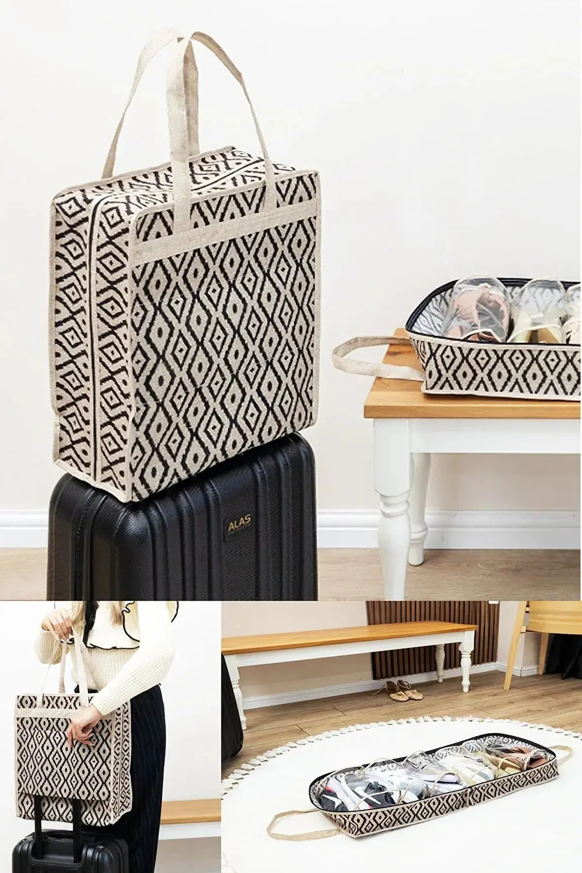 Bohe Lüx Ayakkabı Seyehat Tipi Çanta ( Valiz Çantası )