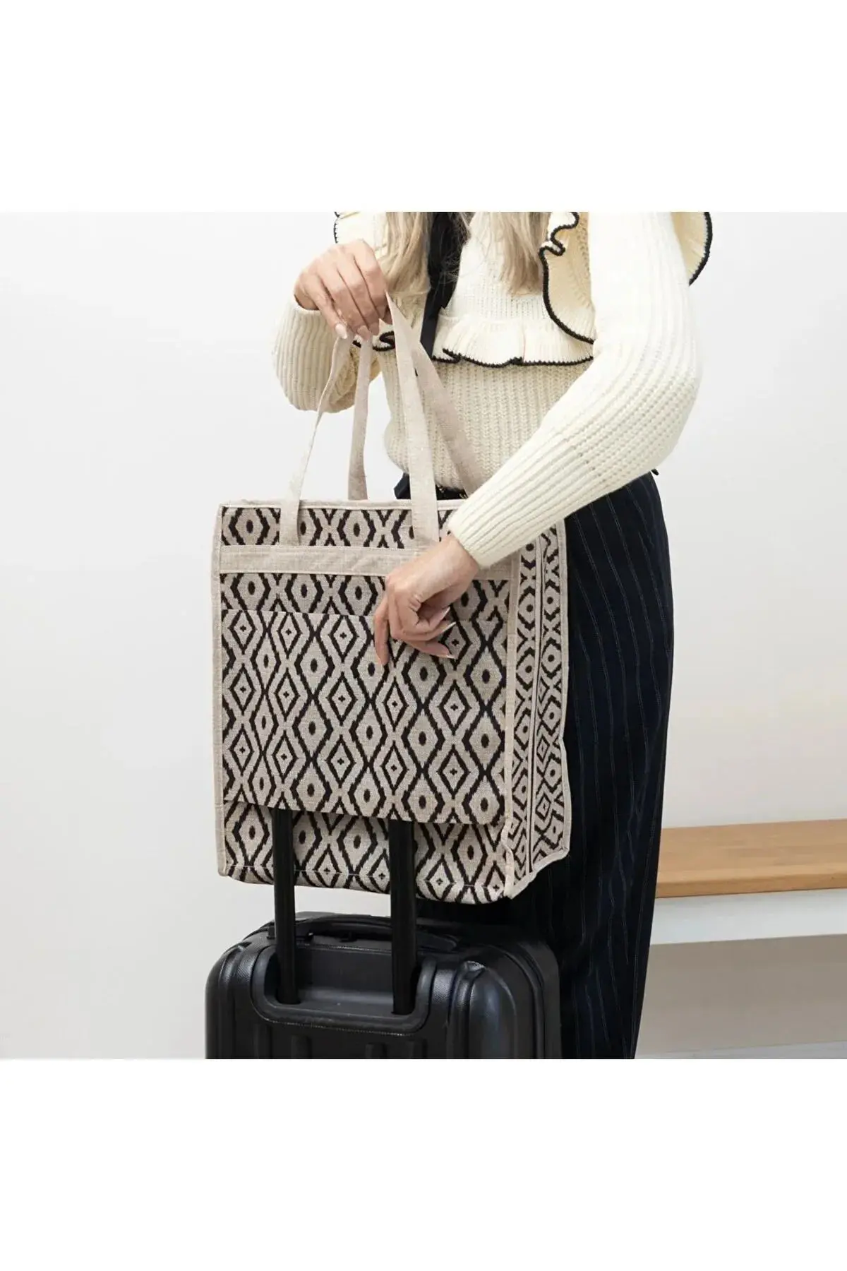 Bohe Lüx Ayakkabı Seyehat Tipi Çanta ( Valiz Çantası )