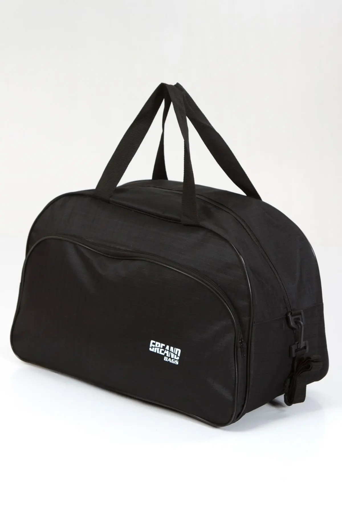 GreandBags Siyah Unisex Havlu Kumaş Seyahat Hostes Kabin Boy Çanta El Ve Omuz Çantası