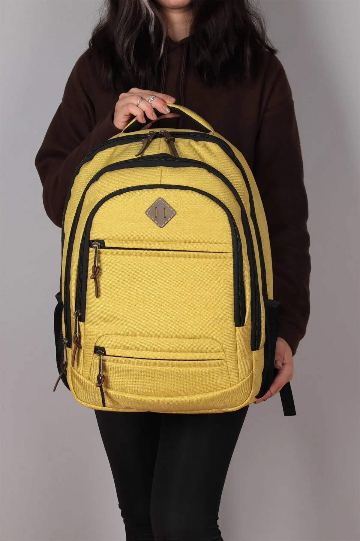 Fiyaka Gk19unisex Okul Sırt Çantası Öğrenci Günlük Seyahat Tatil Spor Yürüyüş Seyahat Gezi Kamp Günlük Sarı