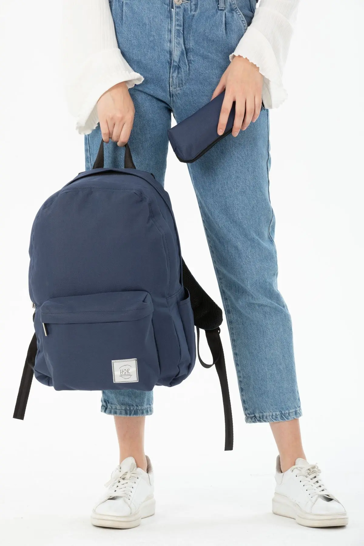 HSR Unisex Ortopedik Su Geçirmez Leptop Bölmeli Hafif Günlük ve Okul Sırt Çantası ve Kalemlik