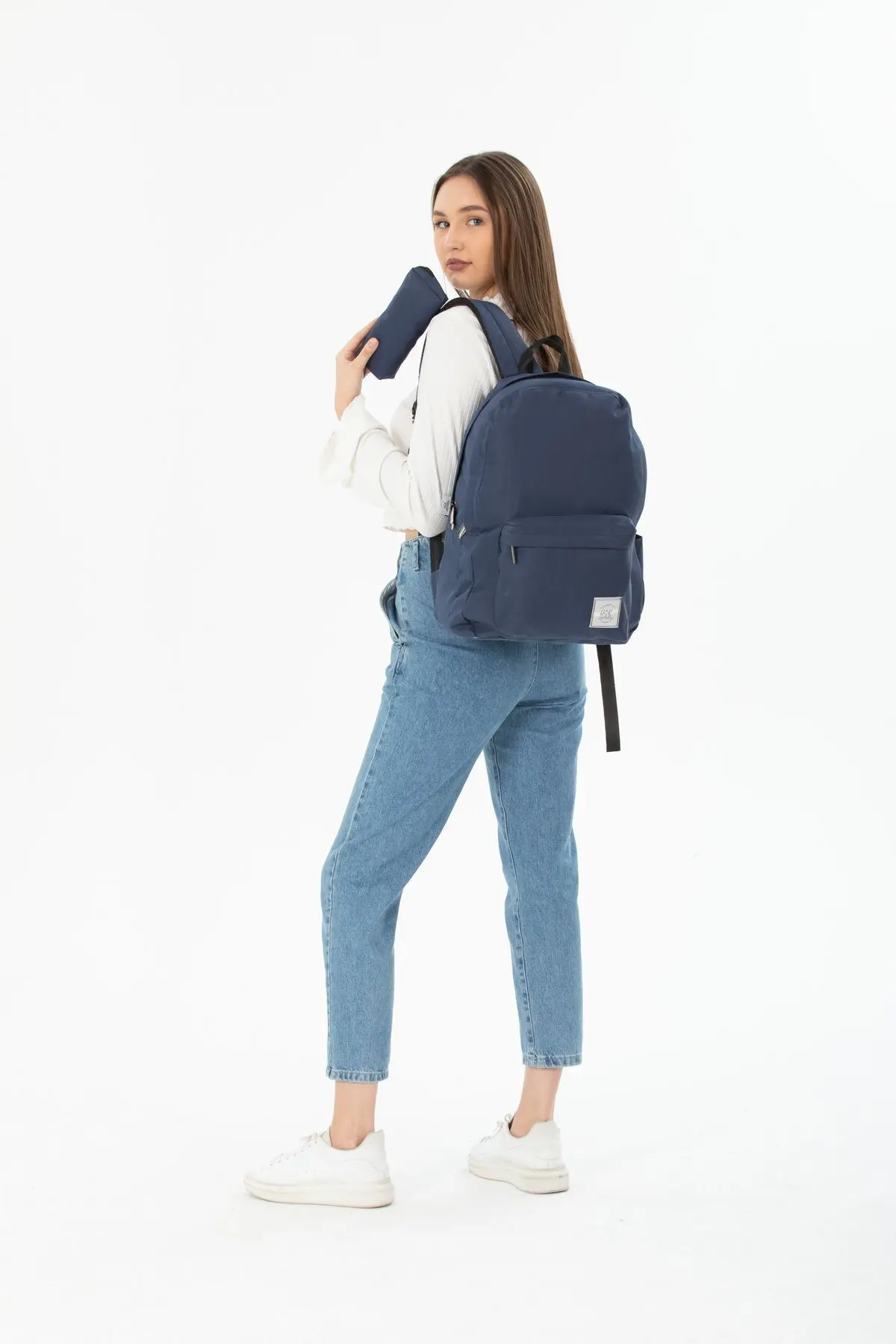 Unisex Ortopedik Su Geçirmez Leptop Bölmeli Hafif Günlük ve Okul Sırt Çantası ve Kalemlik