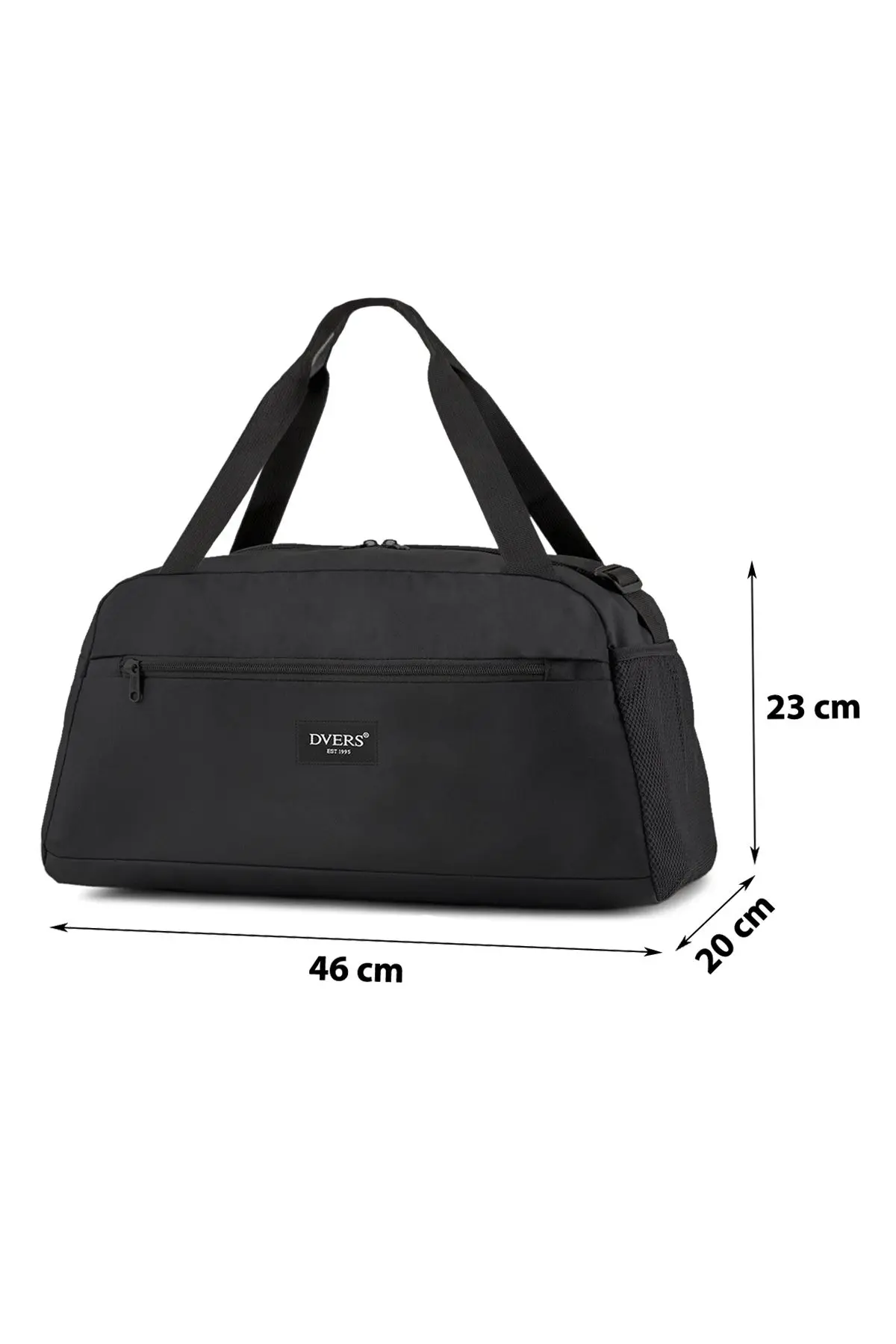 Unisex 2 Bölmeli Siyah El ve Omuzda Taşınılabilir Günlük Seyahat Gym Fitness ve Spor Çantası