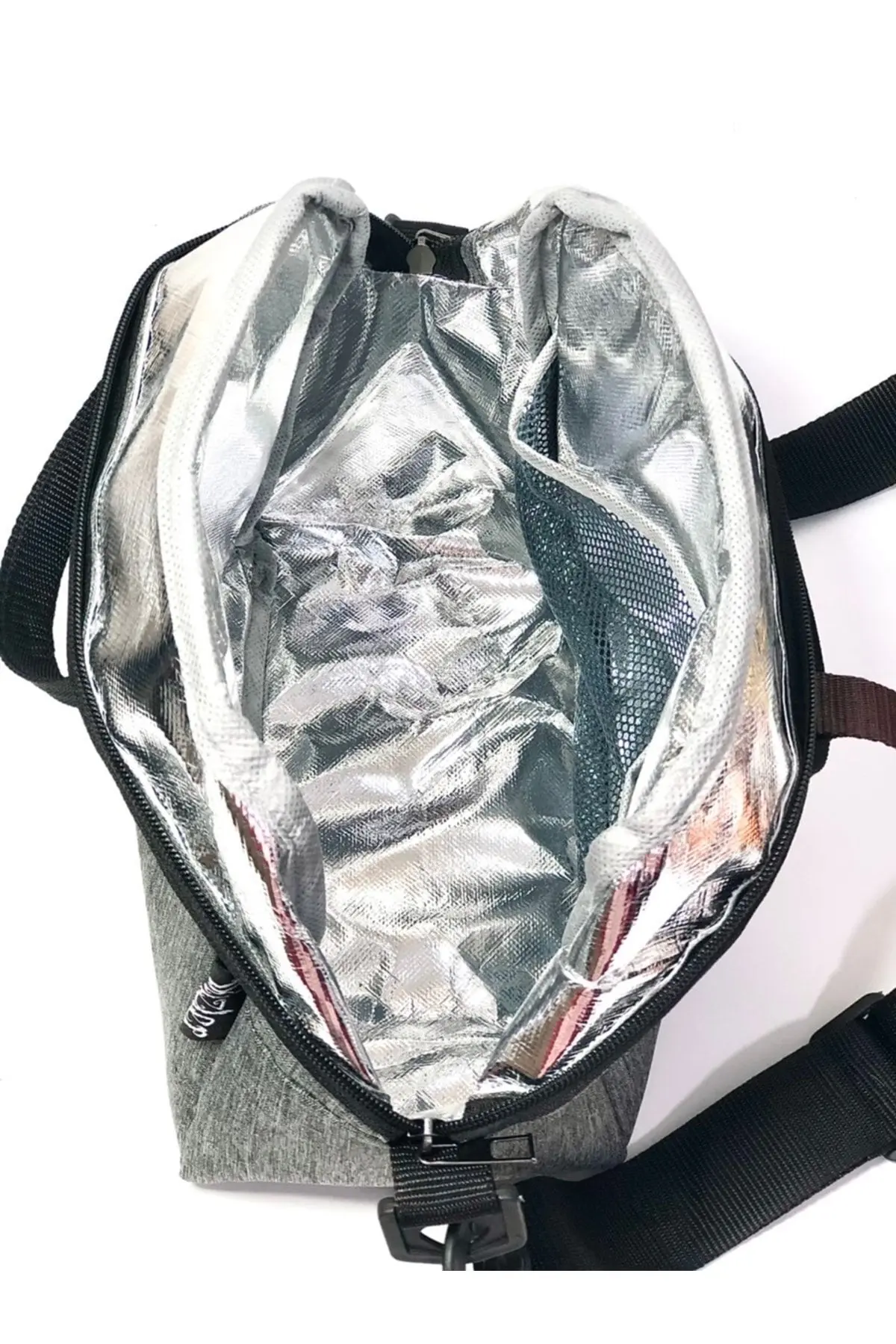 Termal , Isı Yalıtımlı (SICAK/SOGUK) Beslenme ,yemek Taşıma Çantası Gri