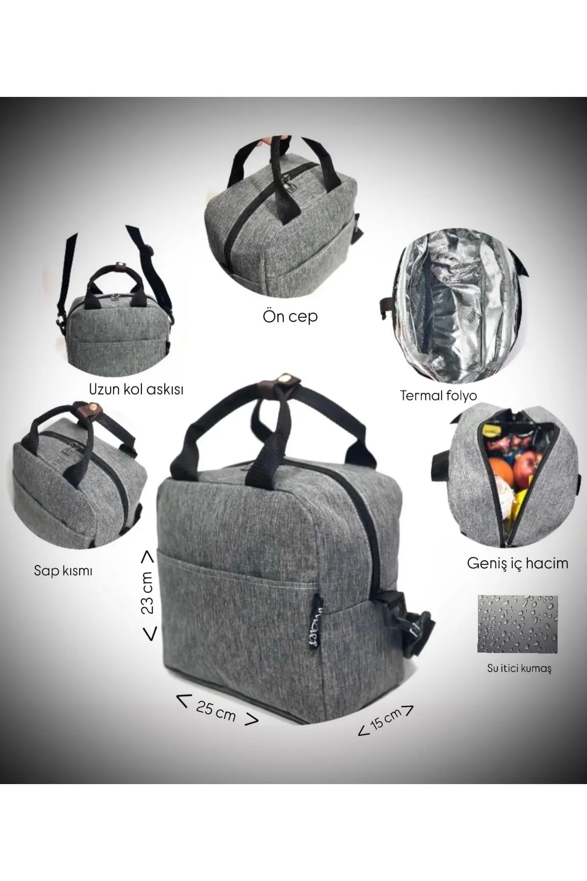 Termal Isı Yalıtımlı ,yemek Taşıma Çantası / Sıcak Soğuk Taşıma , Beslenme Ofis , Bebek Mama Çantası