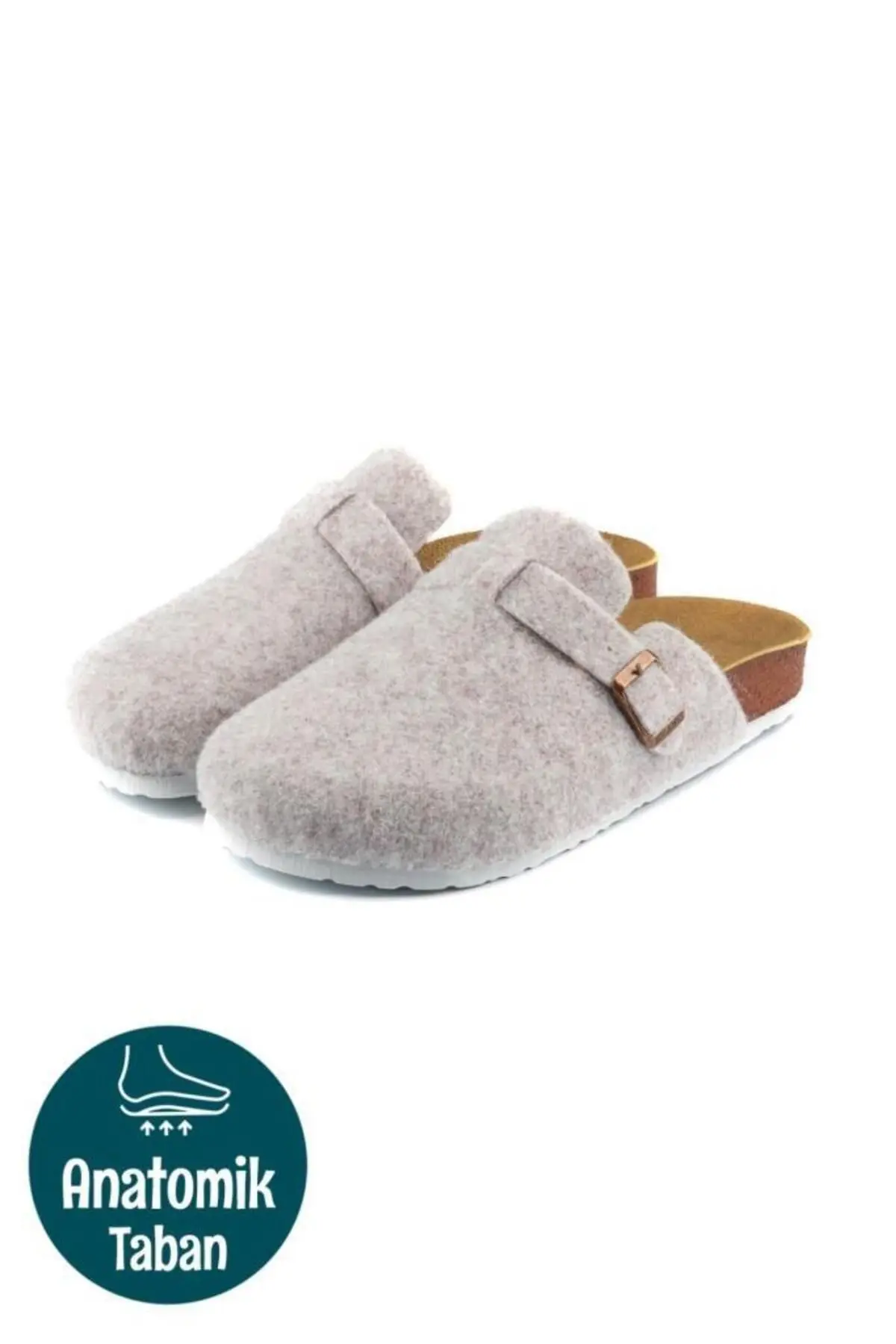 RoyJones Terlik Modelleri Kadın Günlük Yün Keçe Ev Terlik 7004