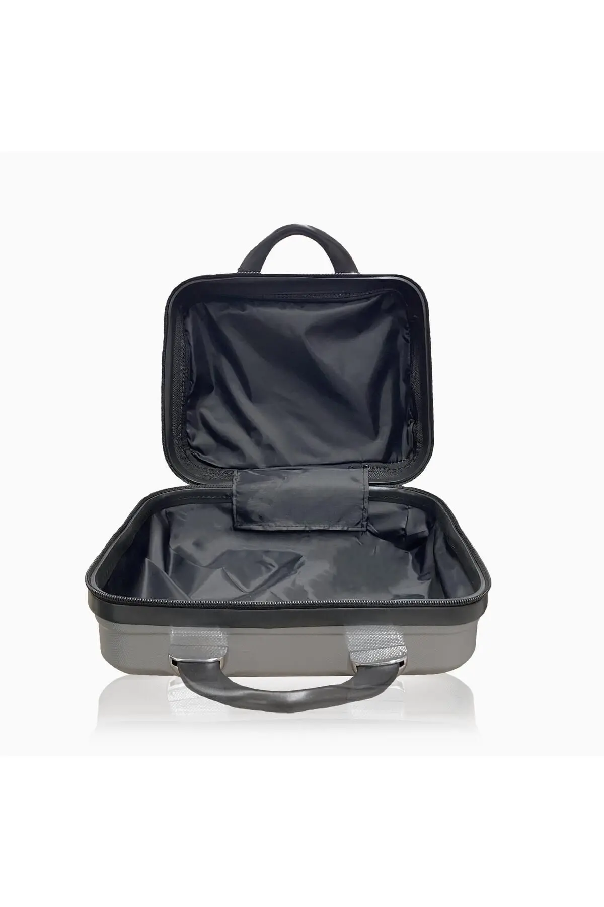 Lotus Abs Orta Ve Makyaj Boy Gri 2'li Valiz Seti