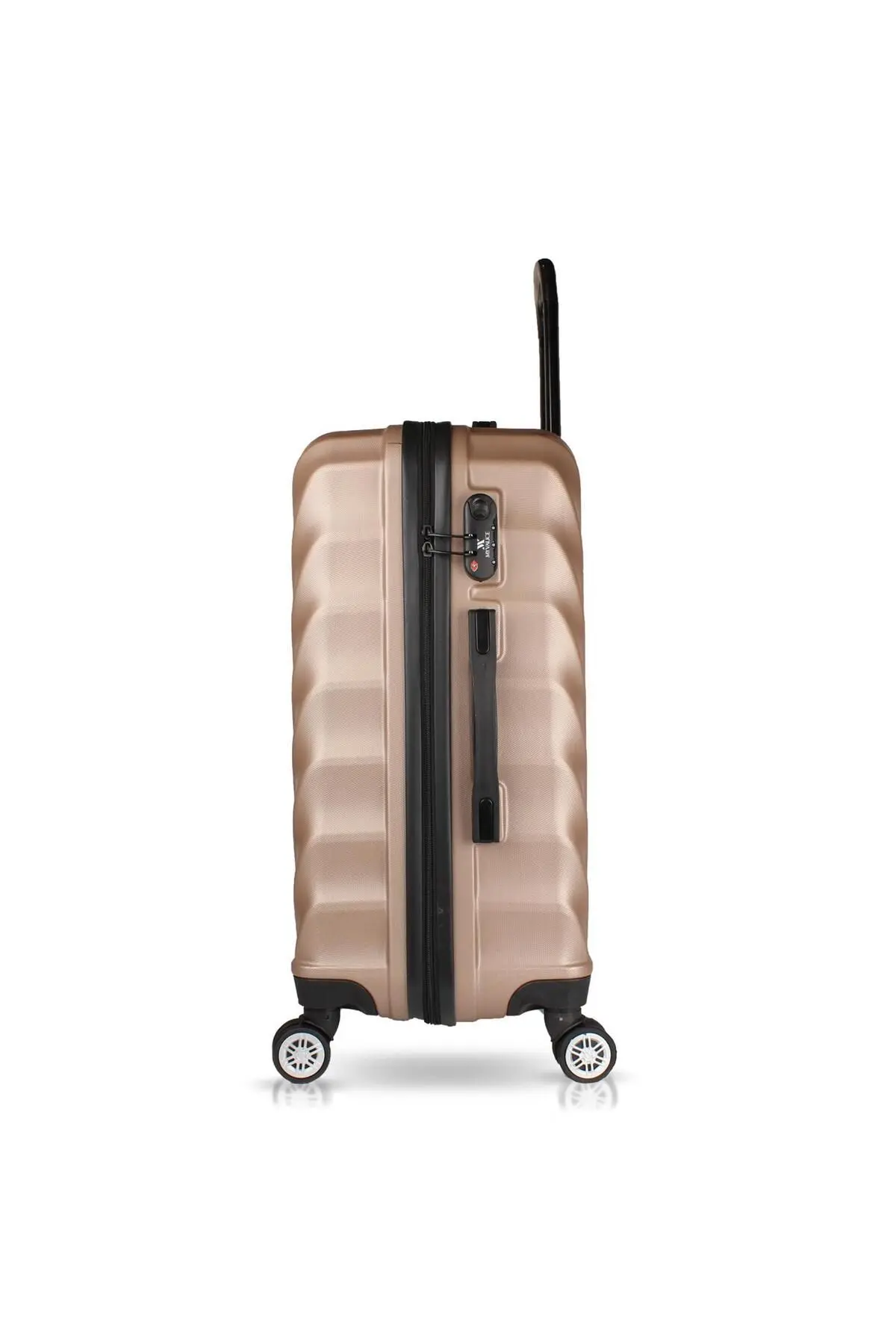 Lotus Abs Orta Ve Makyaj Boy Gold 2'li Valiz Seti