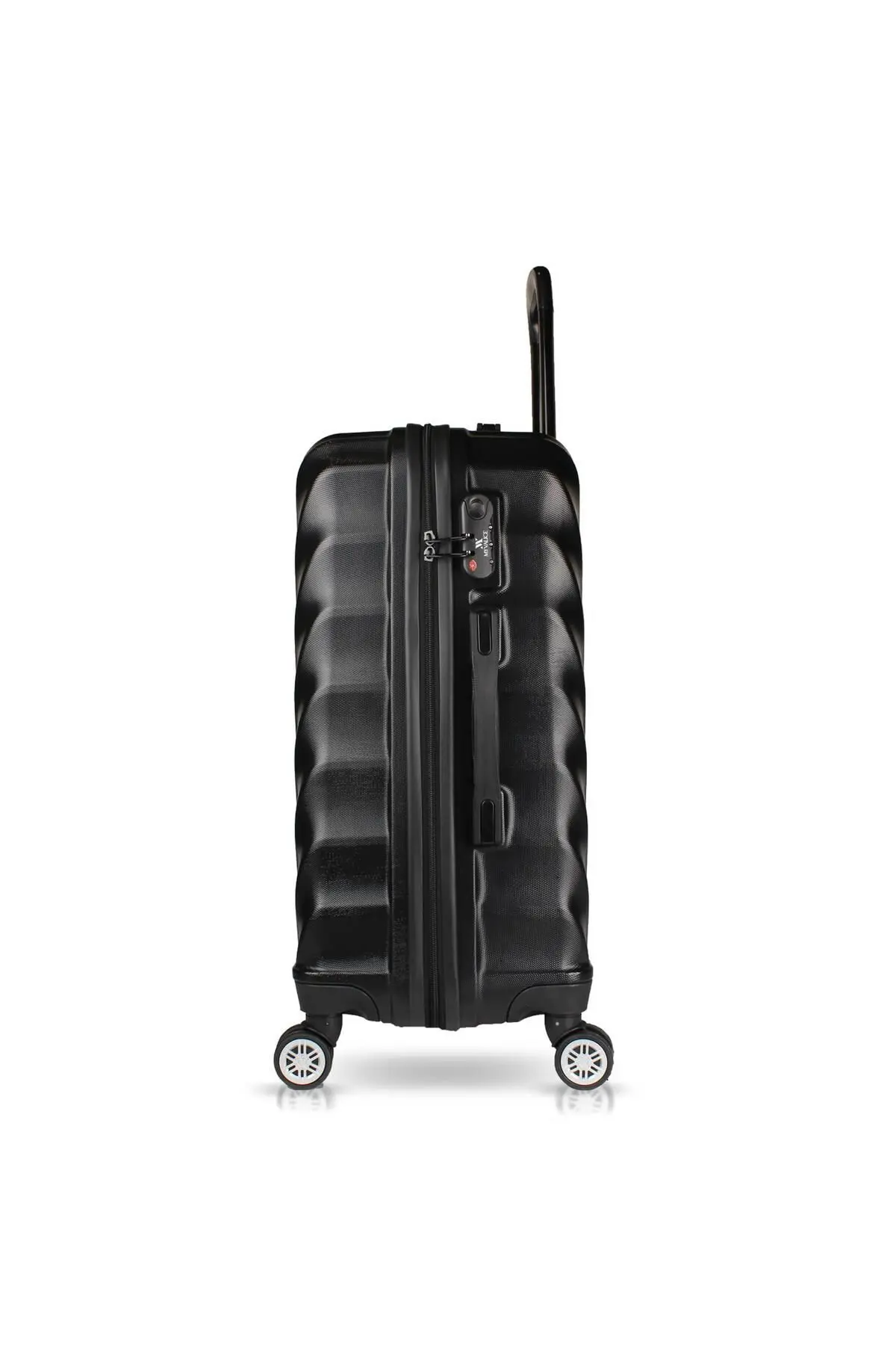 Lotus Abs Orta Ve Makyaj Boy Siyah 2'li Valiz Seti