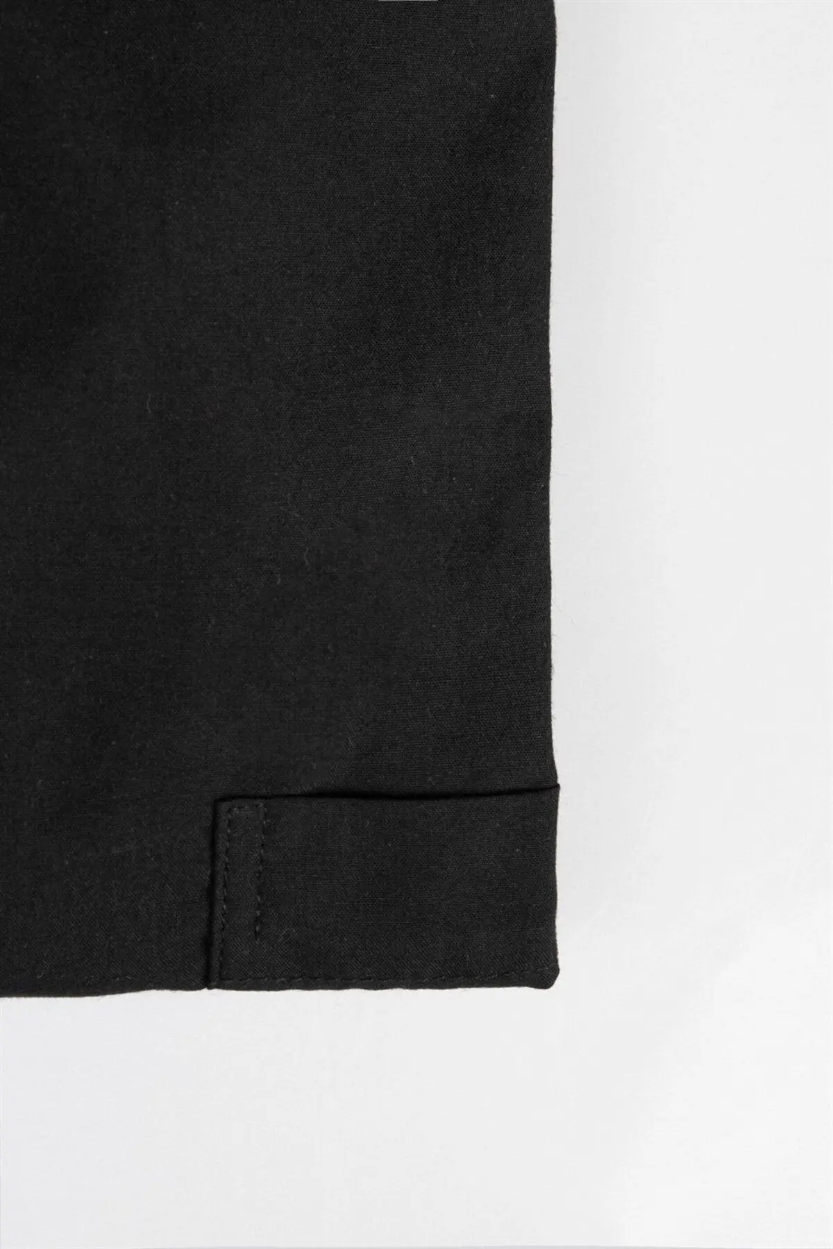 Büyük Beden Uzun Kollu Kolay Ütü Düz Erkek Siyah Gömlek