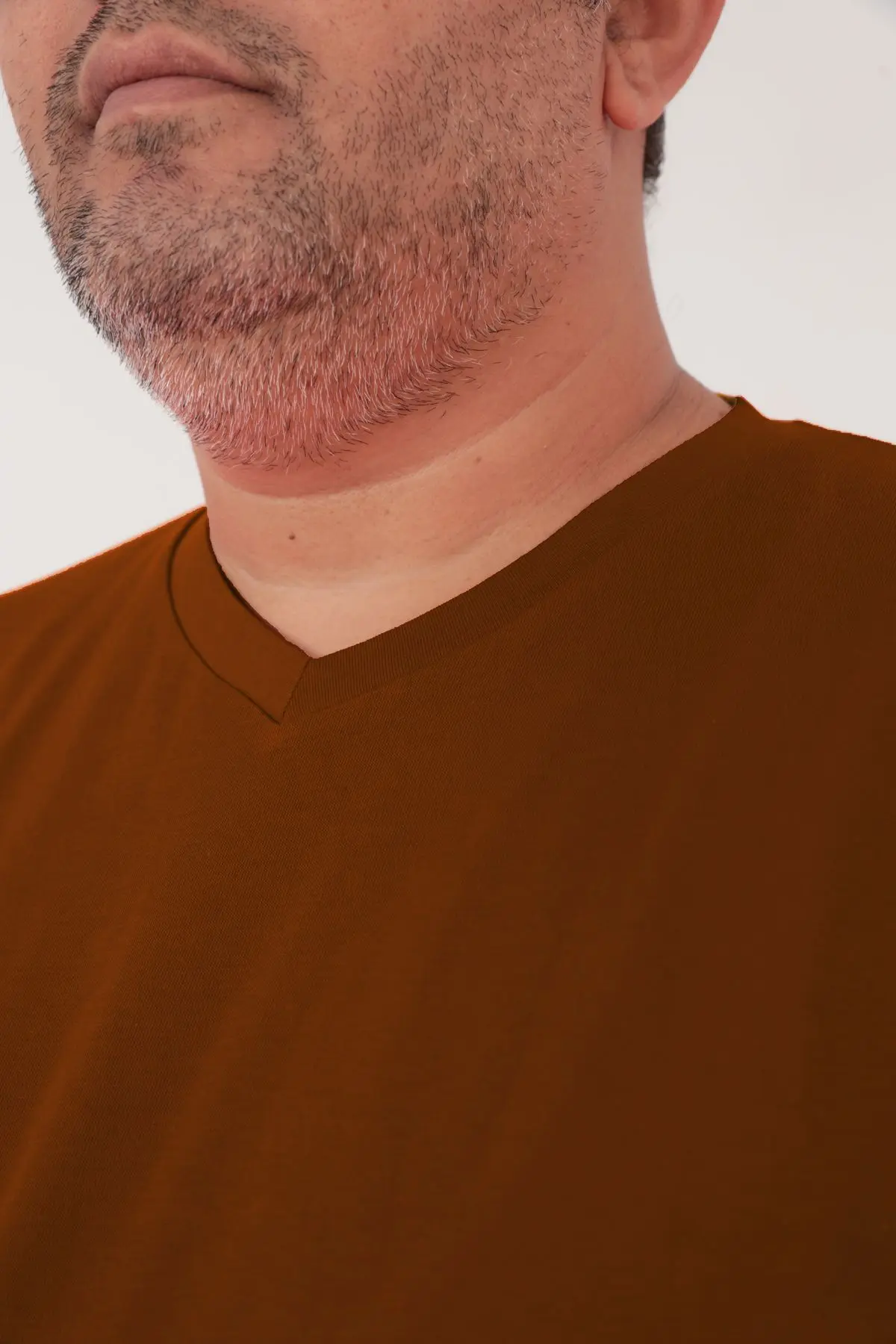 Büyük Beden T-Shirt Kahverengi
