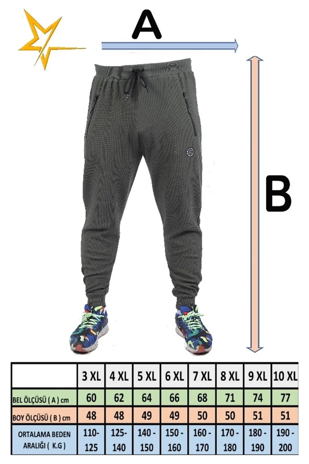 Büyük Beden Basic Eşofman Altı Full Lycra