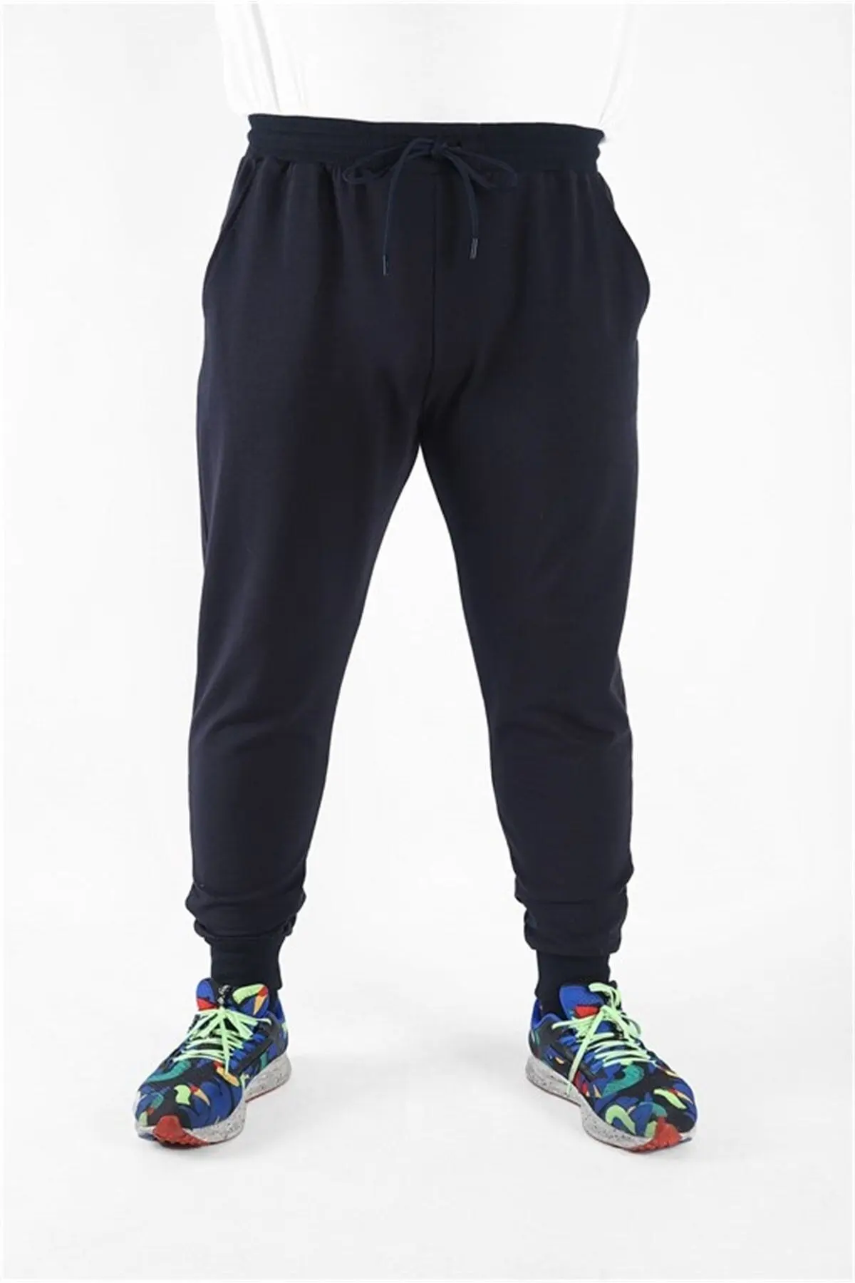 Büyük Beden Basic Eşofman Altı Full Lycra 11516 Lacıvert