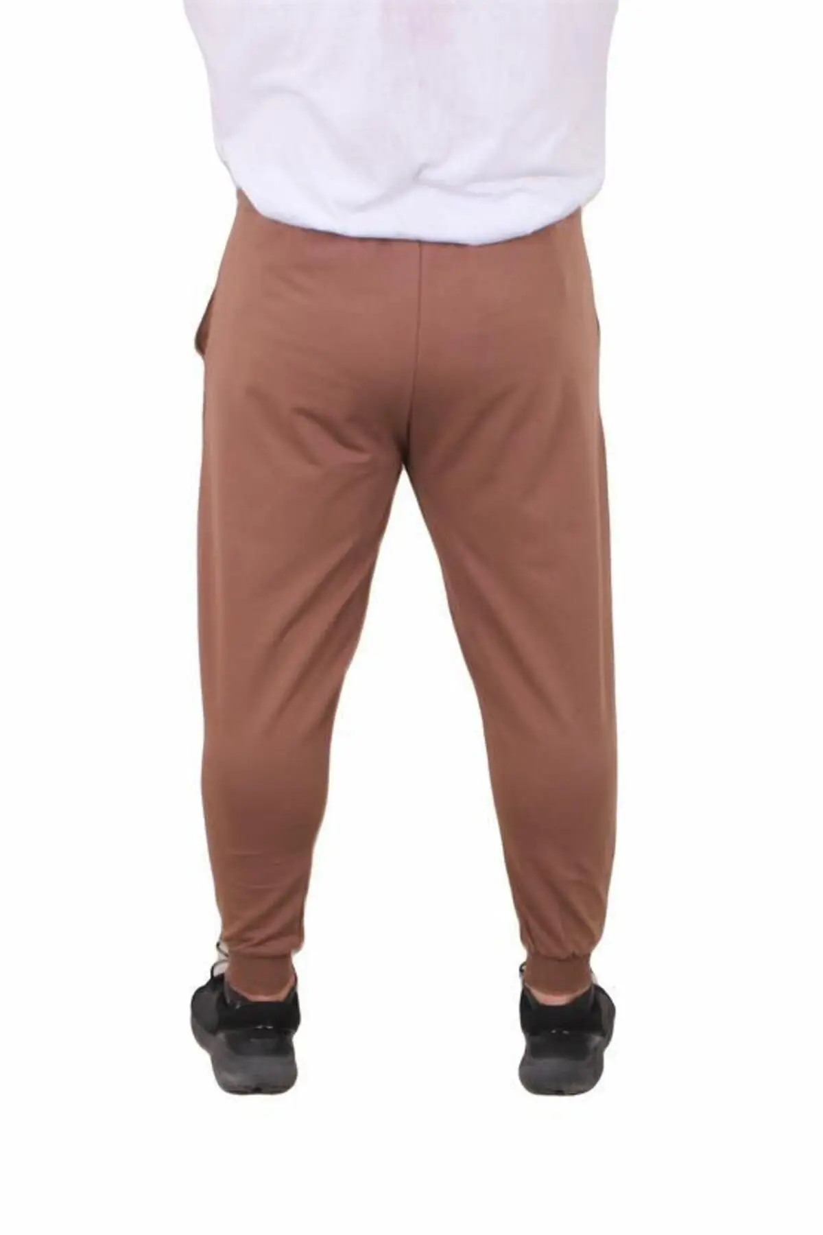 Büyük Beden Basic Eşofman Altı Full Lycra 11516 TABA