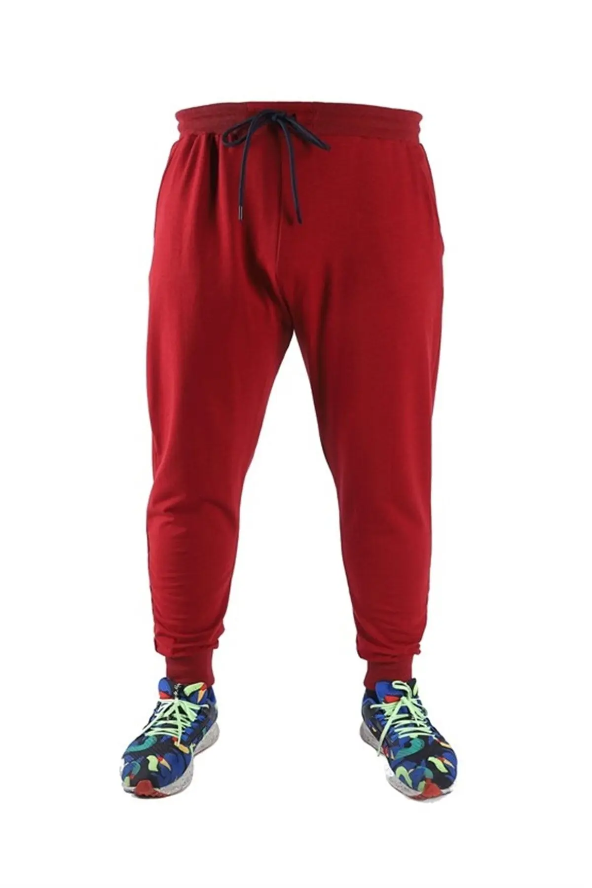 Büyük Beden Basic Eşofman Altı Full Lycra 11516 Bordo