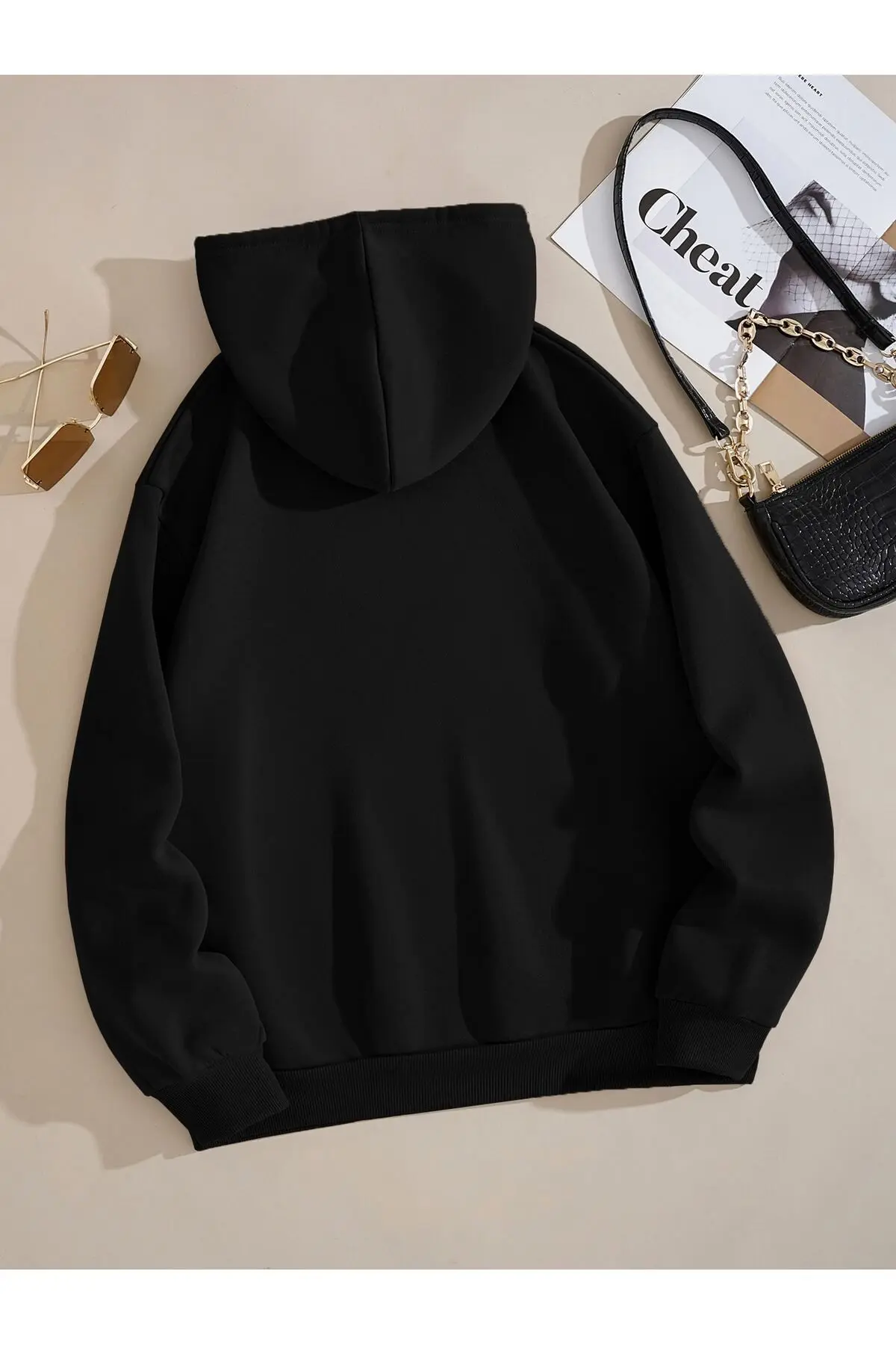 Unısex Rahat Kesim Sweatshirt- Kapüşonlu Sweatshirt