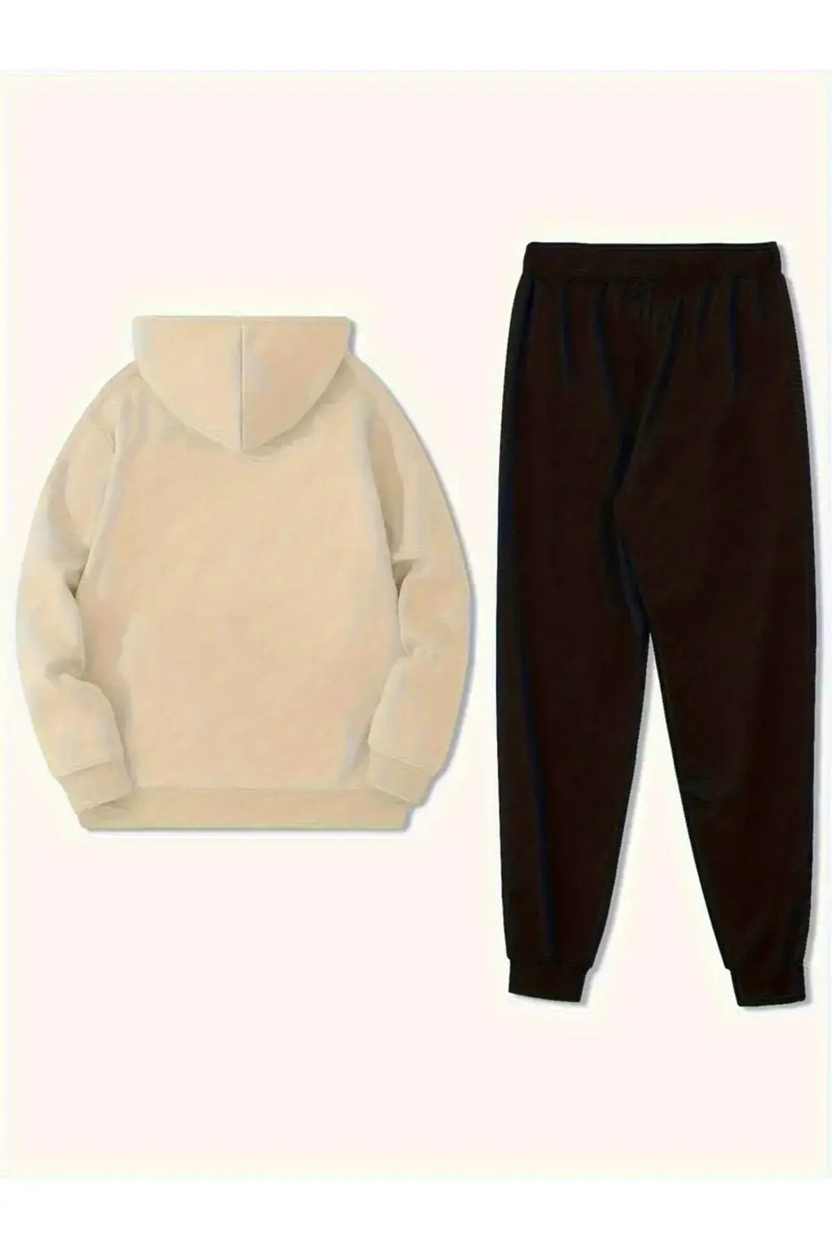 Büyük Beden Unisex Eşofman Takımı - Kapüşonlu Sweatshirt & Jogger Eşofman Altı