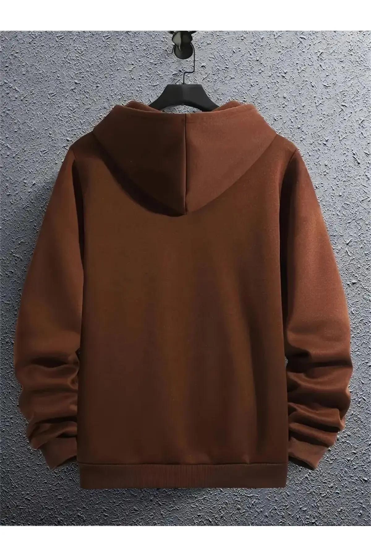 UNISEX Kapüşonlu Fermuarlı Sweatshirt Büyük Beden