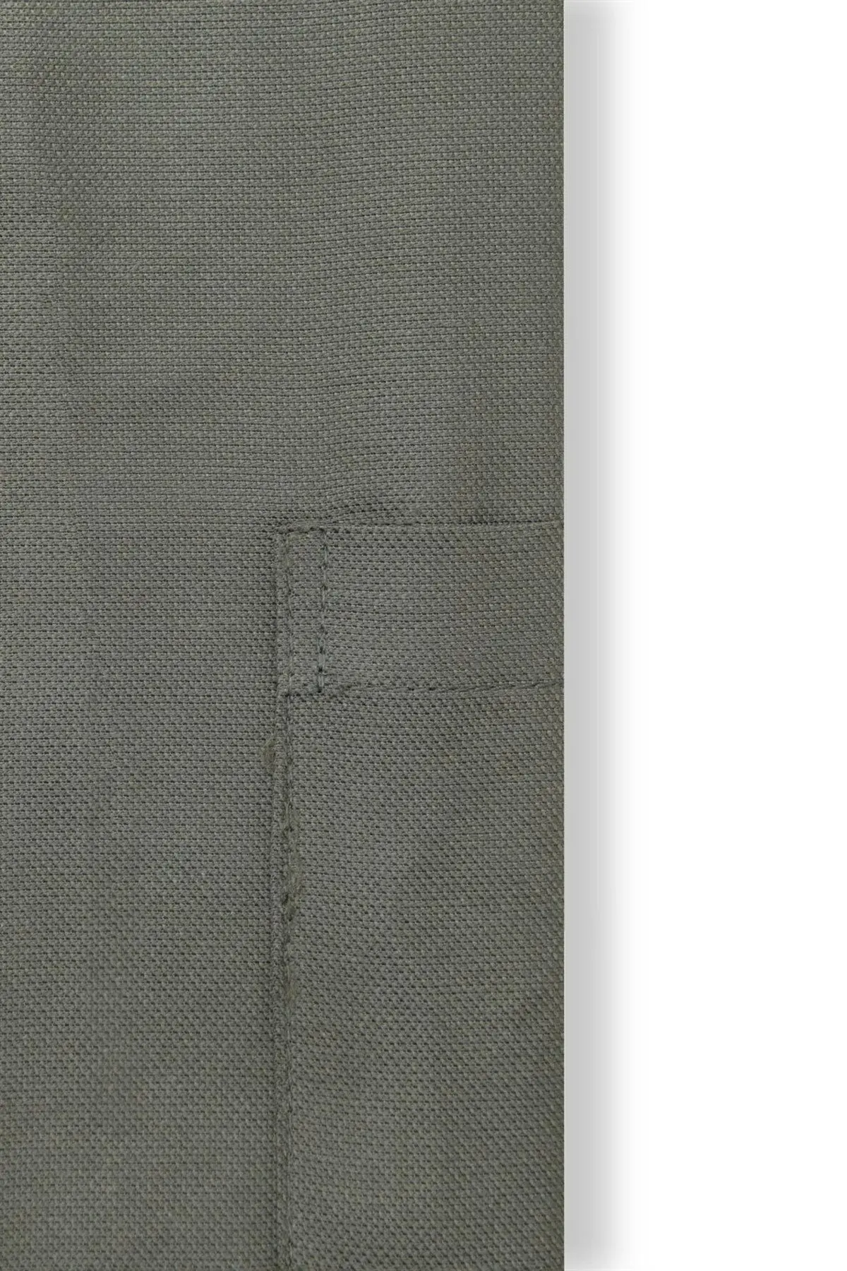 Büyük Beden Oxford Uzun Kollu Spor Erkek Haki Gömlek