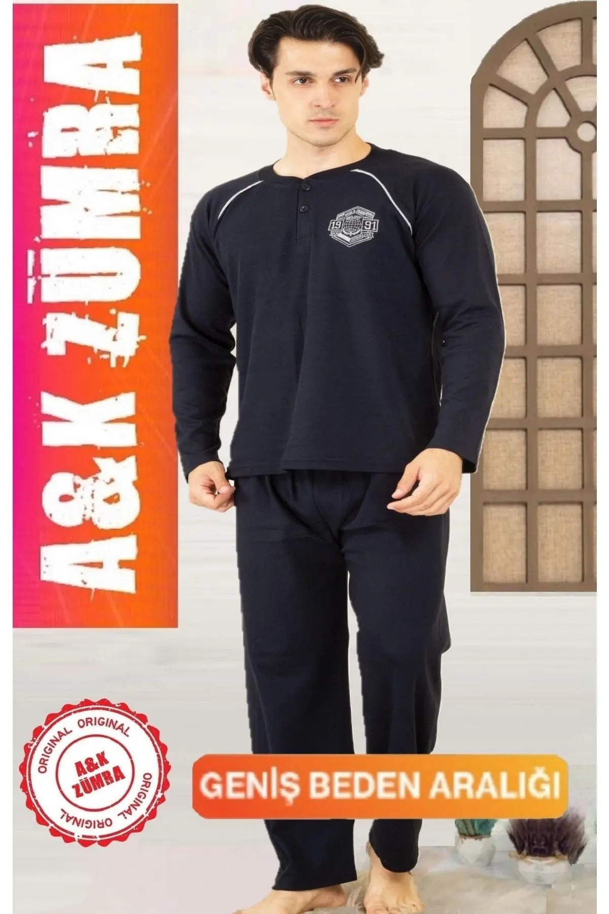 A&K ZÜMRA Penye Pamuk Ekonomik Yazlık Erkek Pijama Takımı