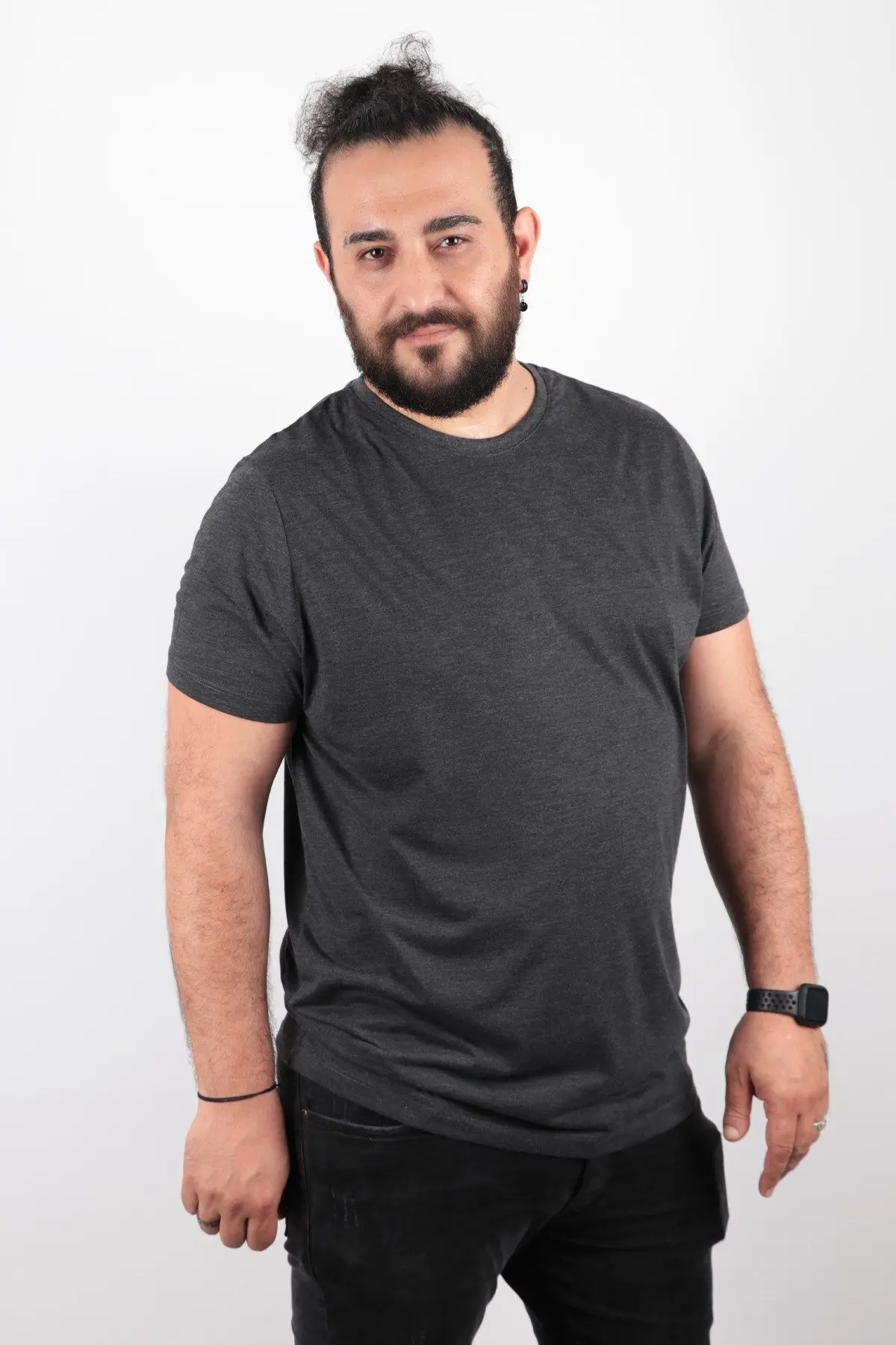 Rich Büyük Beden Basic T-shirt %100 Pamuk Tişört